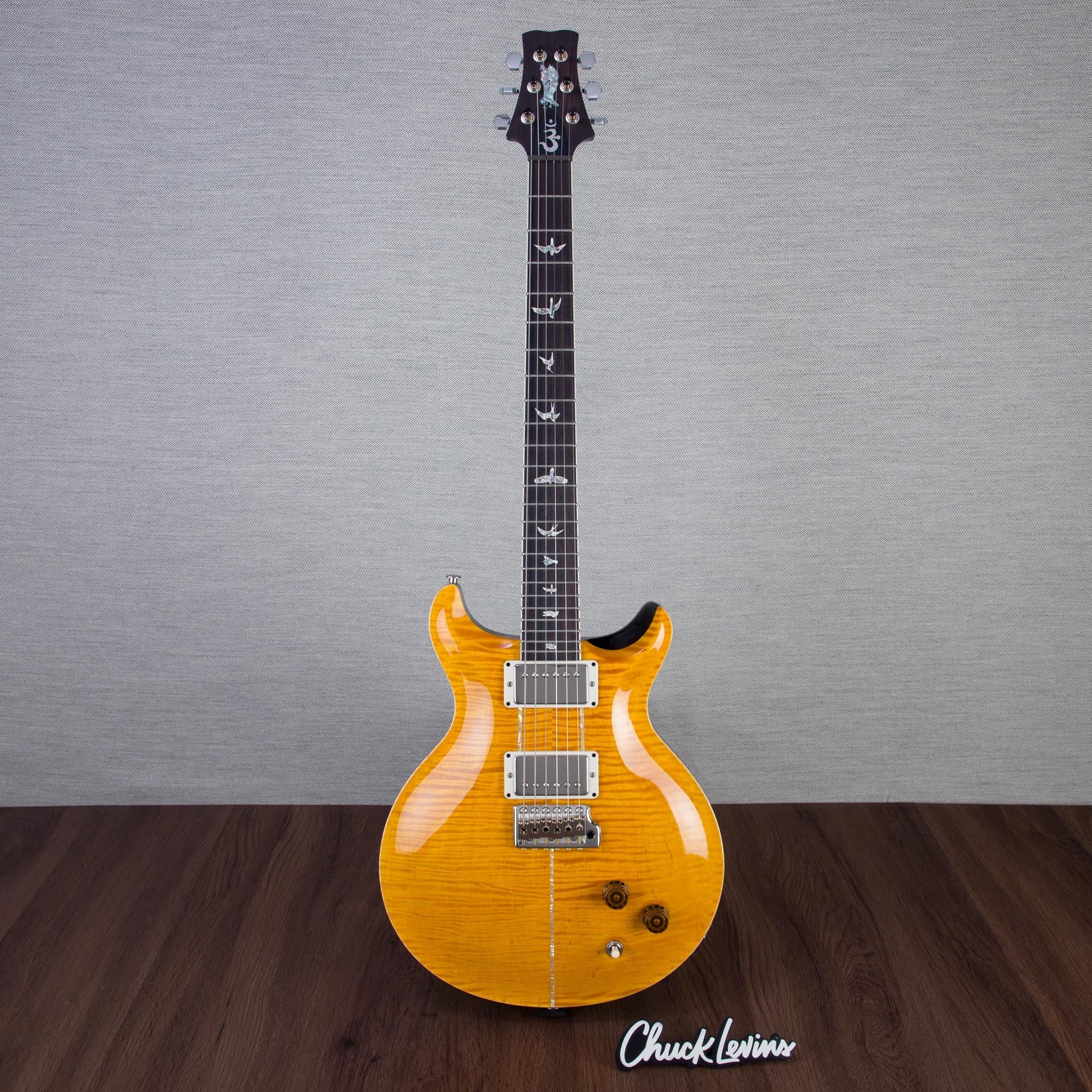 PRS Santana Retro 10-Top Electric Guitar - Santana Yellow With Metallic Gold Smokeburst Back - #250414156