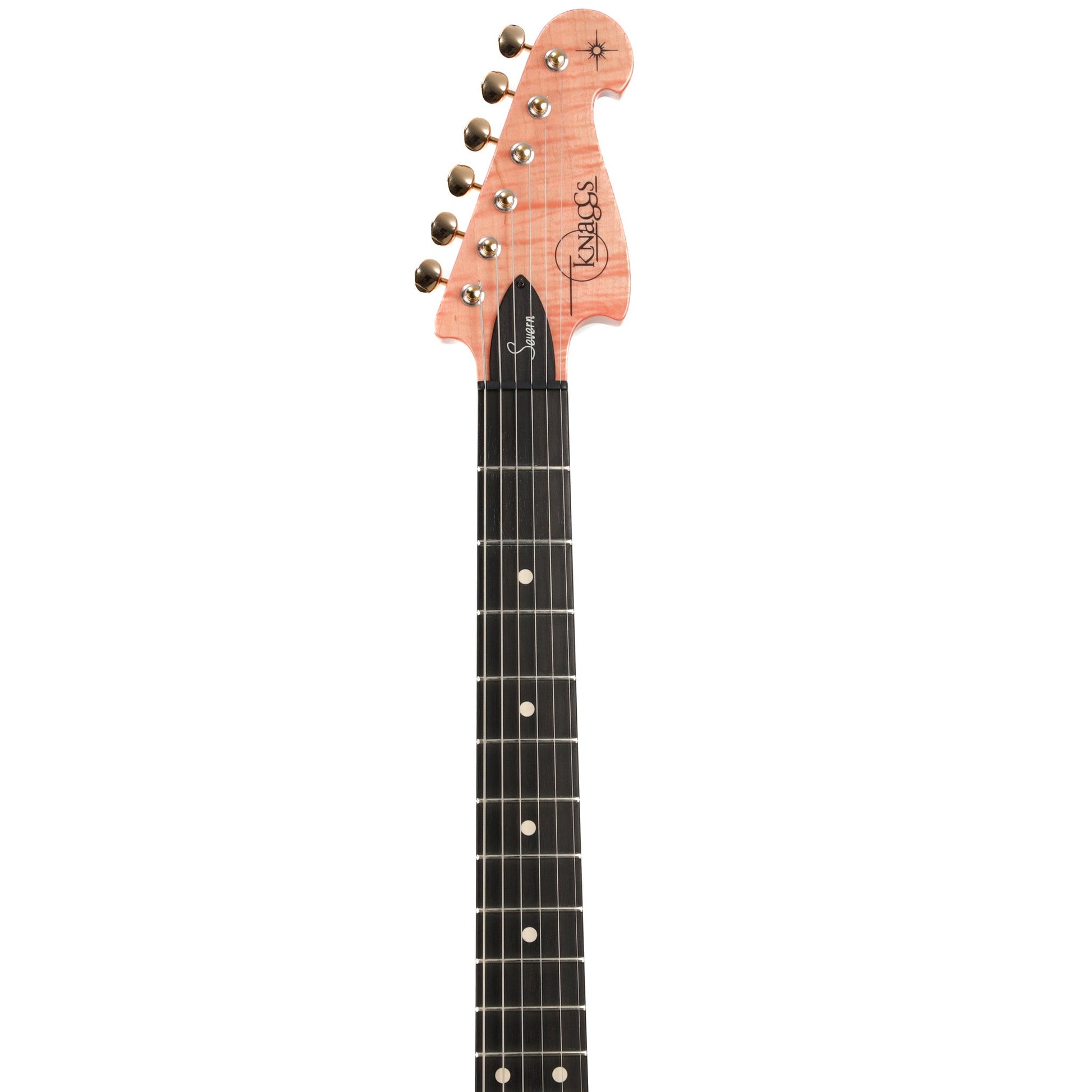 Knaggs Severn Trem HSS T1 Top Maple/Ash Electric Guitar - Pink - #1288