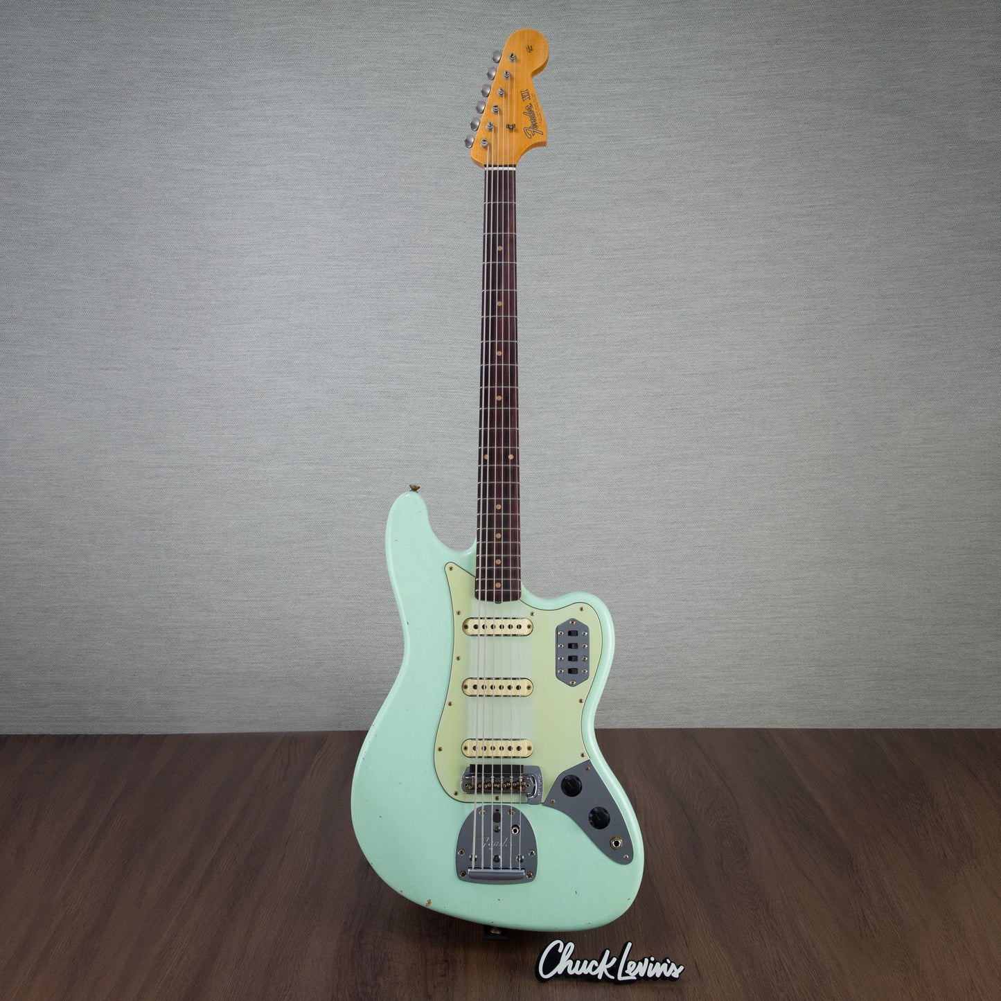 Fender Custom Shop Limited Edition Bass VI Journeyman Relic - Faded Aged Surf Green