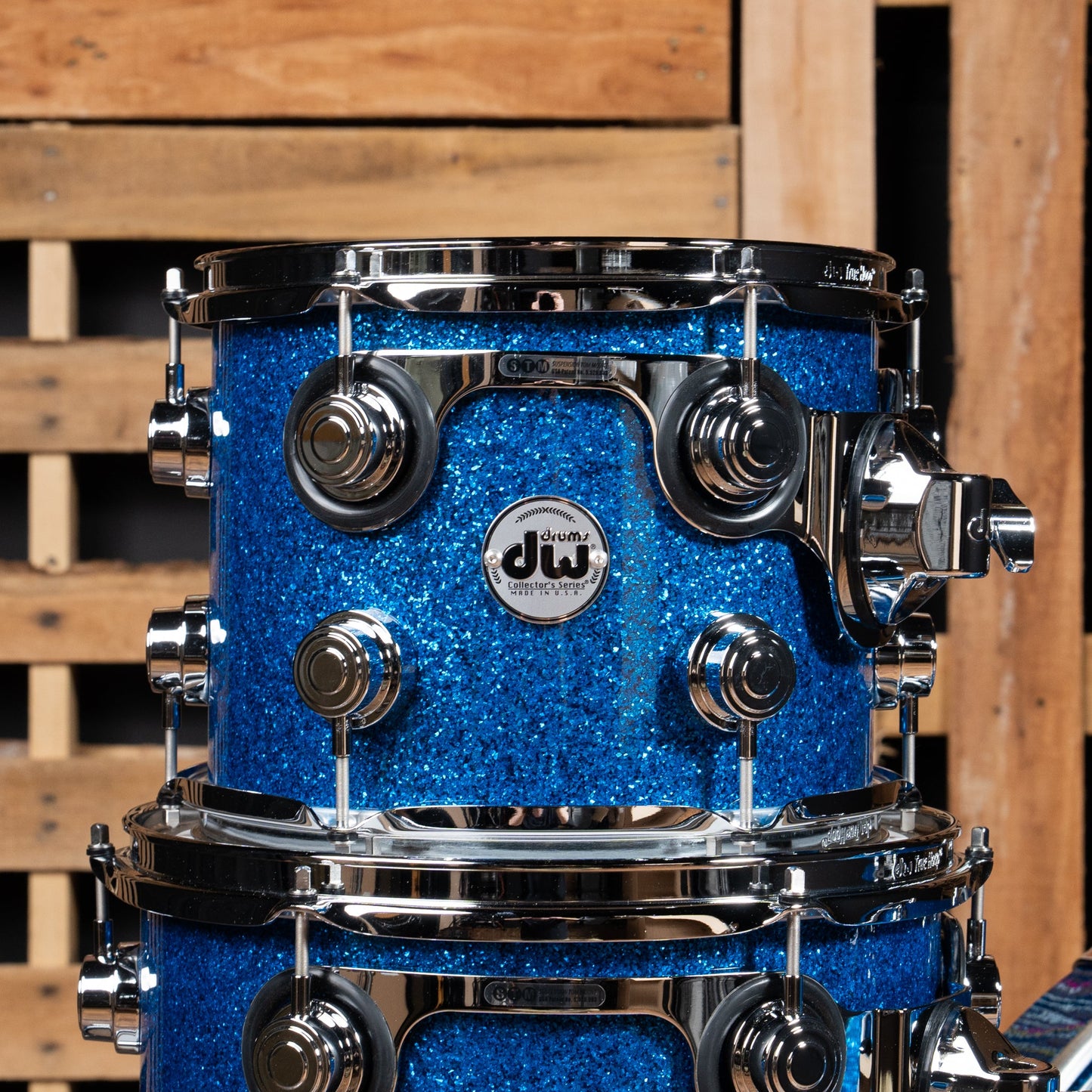 DW Collector's Standard Maple 4-Piece Shell Pack, 22-Inch Kick - Blue Glass