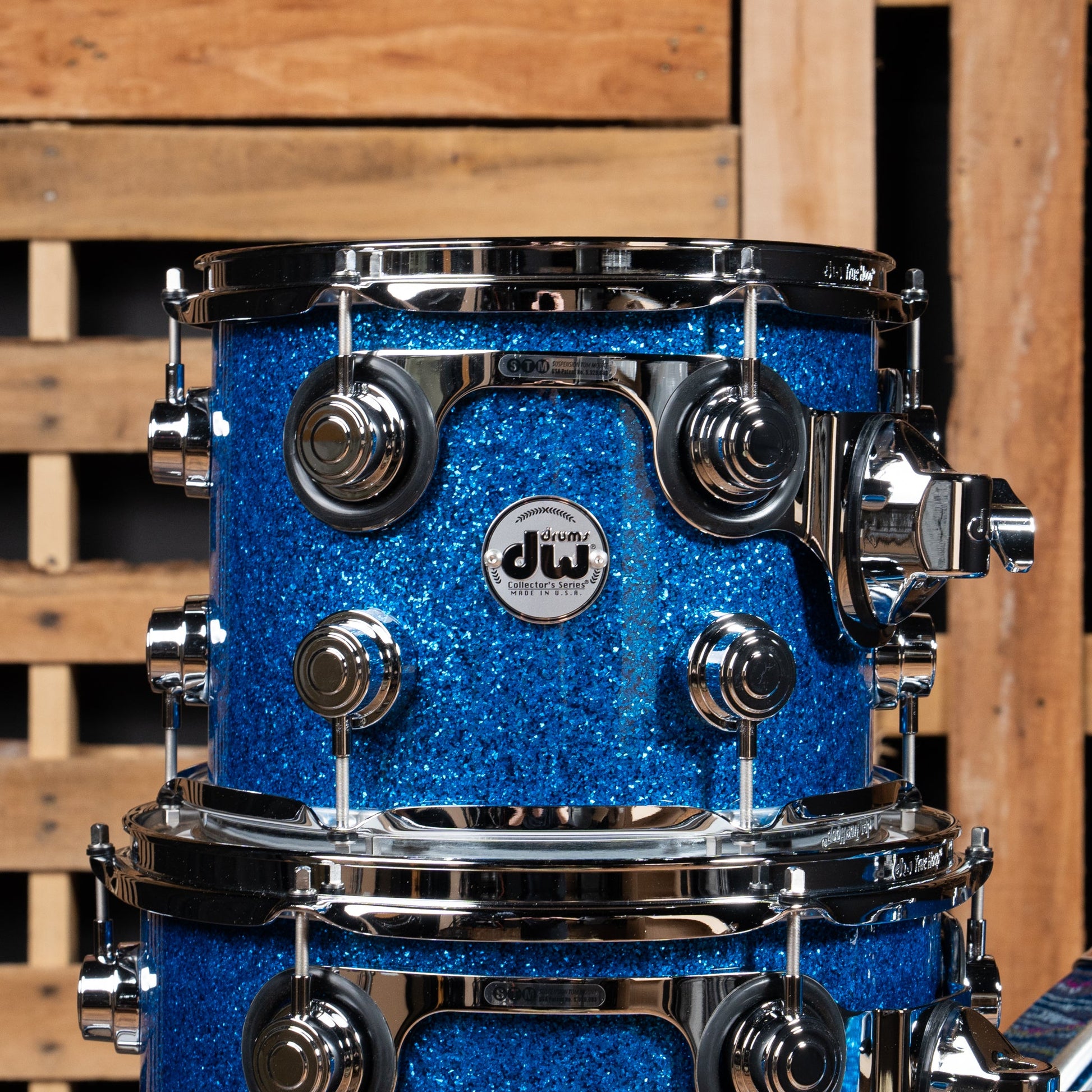 DW Collector's Standard Maple 4-Piece Shell Pack, 22-Inch Kick - Blue Glass