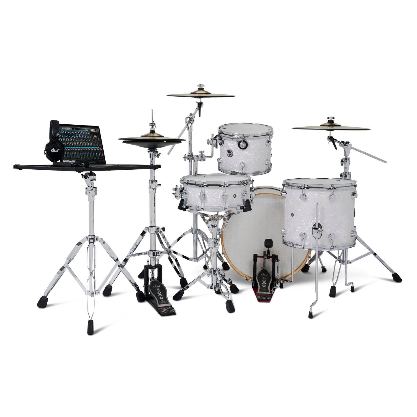 DW DWe 4-Piece Drum Kit Bundle - White Marine Pearl