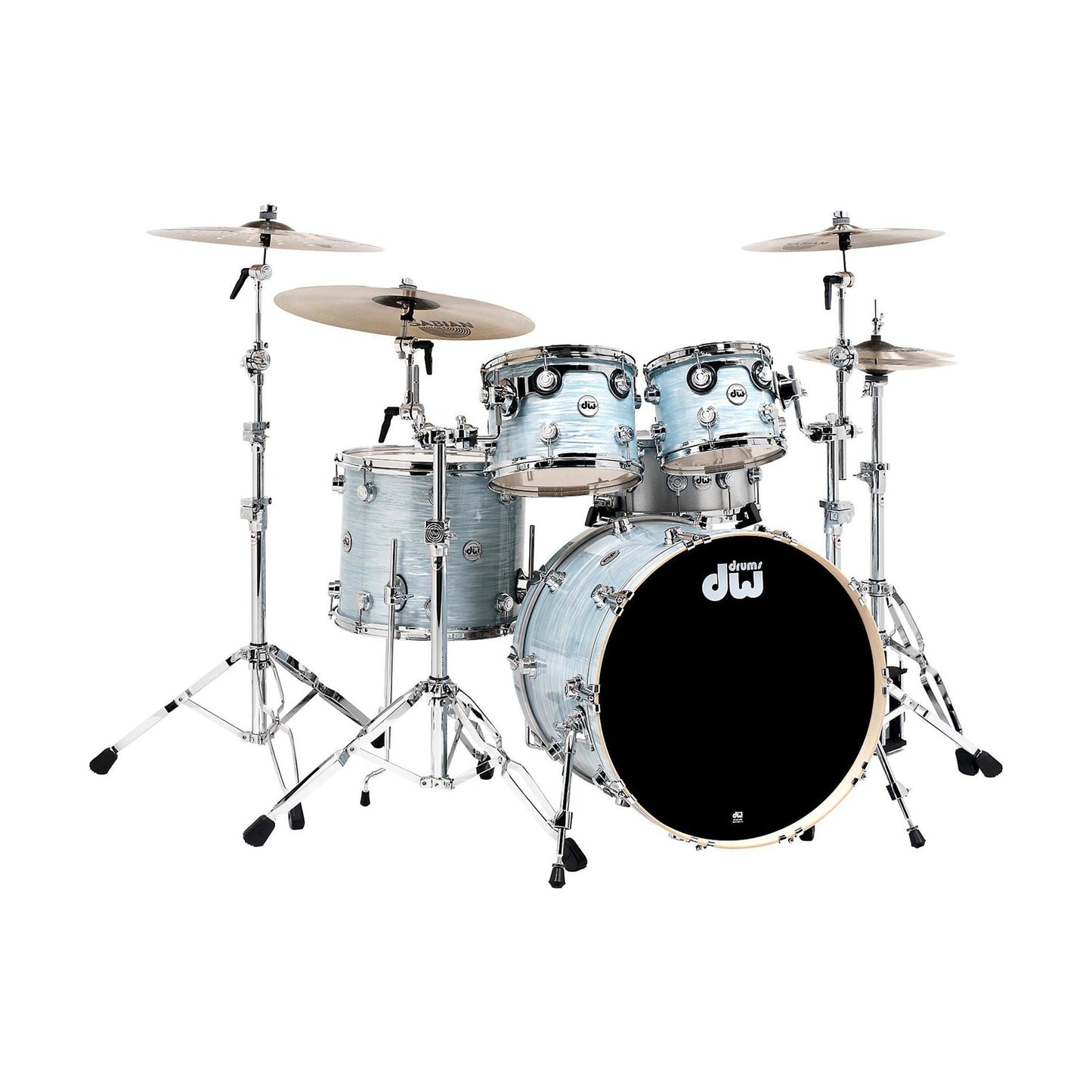 DW Collector's Series 12/14/16/22 4pc. Maple Drum Kit Pale Blue Oyster