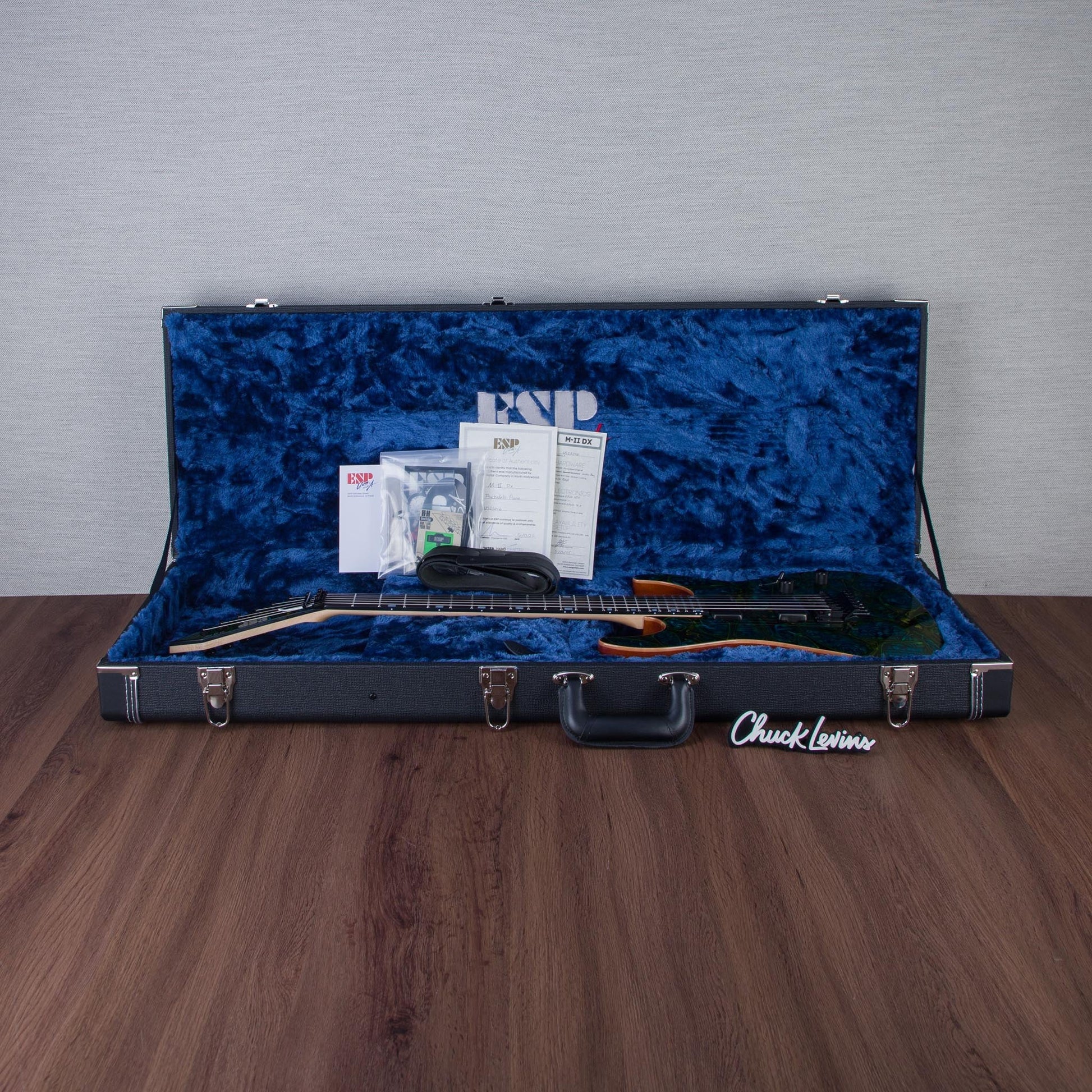 ESP USA M-II DX Electric Guitar - Psychedelic Flame - #US25146