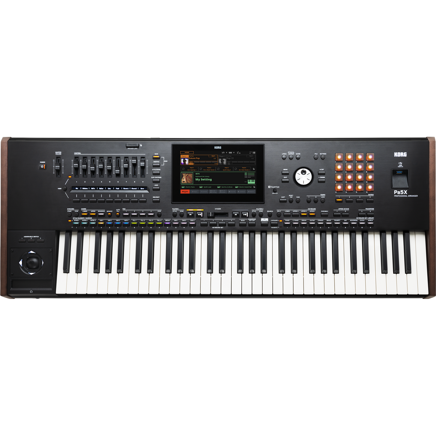 Korg Pa5X 61-Key Professional Arranger Keyboard - Mint, Open Box
