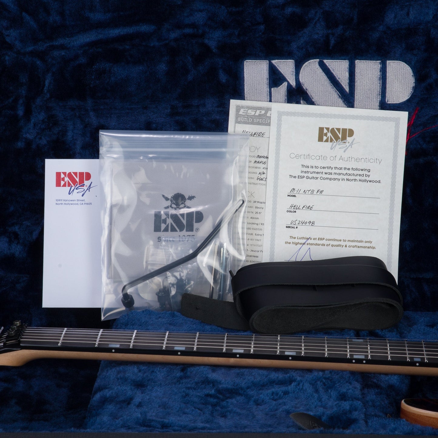 ESP USA M-II NTB FR Electric Guitar - Hellfire - #US24098