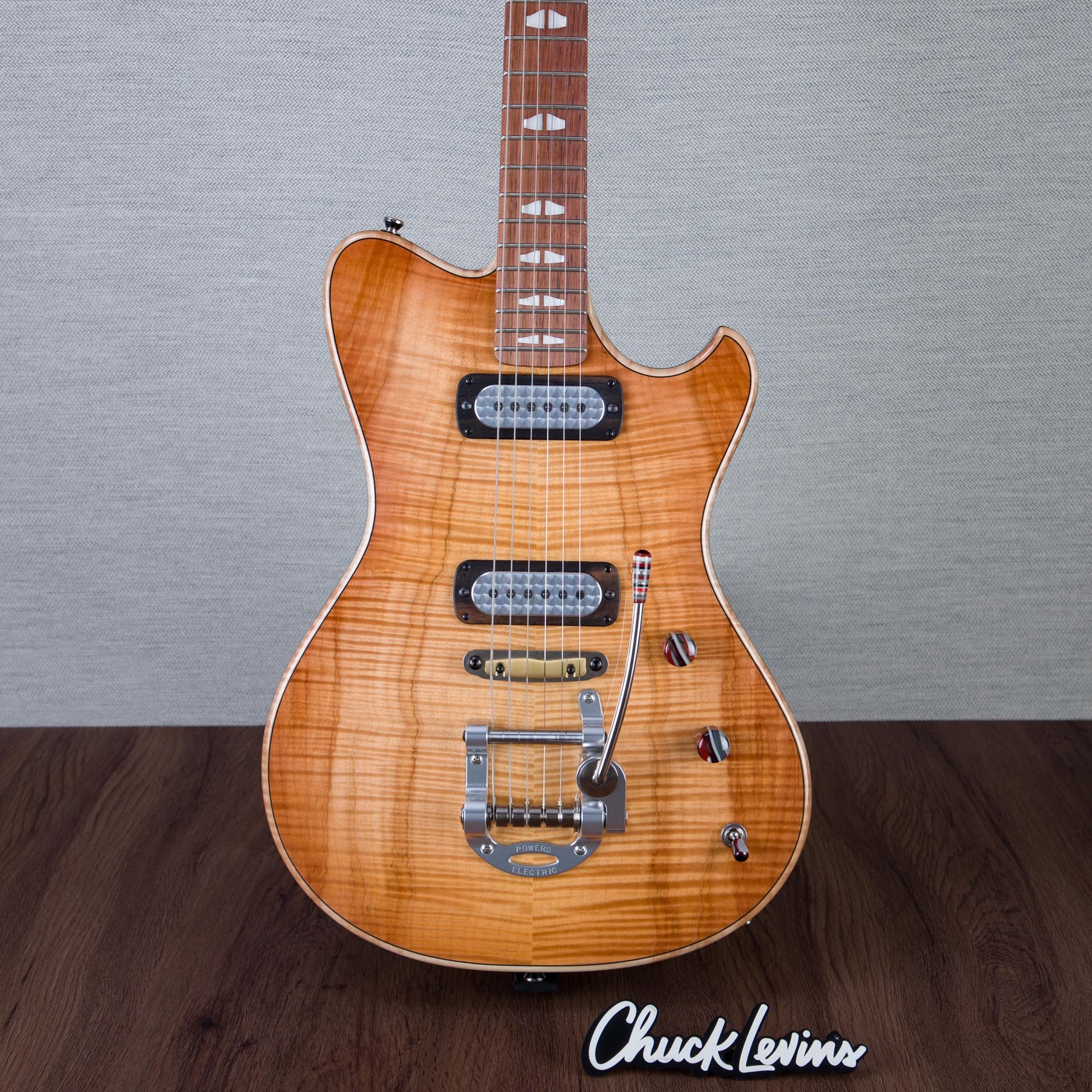 Powers Electric A-Type Electric Guitar - Pale Ale - #B130