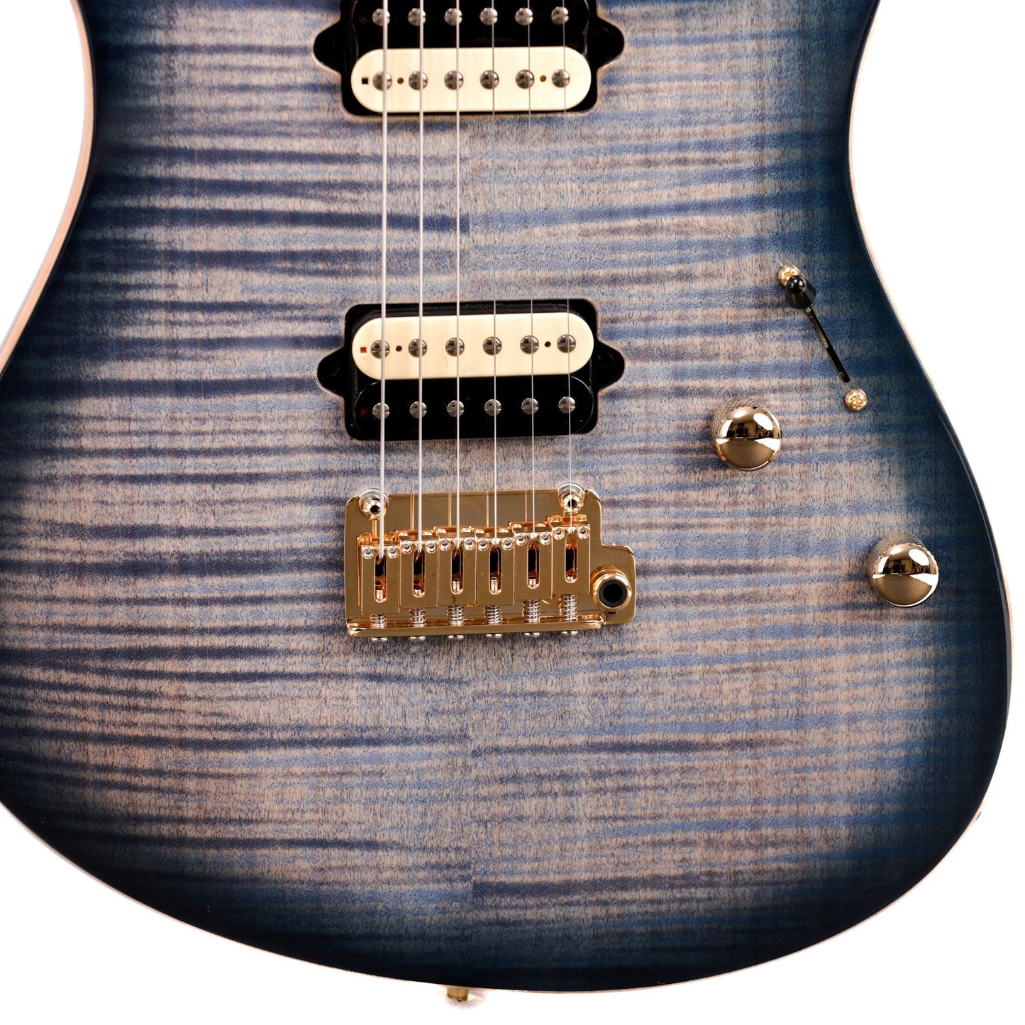 Suhr Modern Electric Guitar - Faded Trans Whale Blue Burst