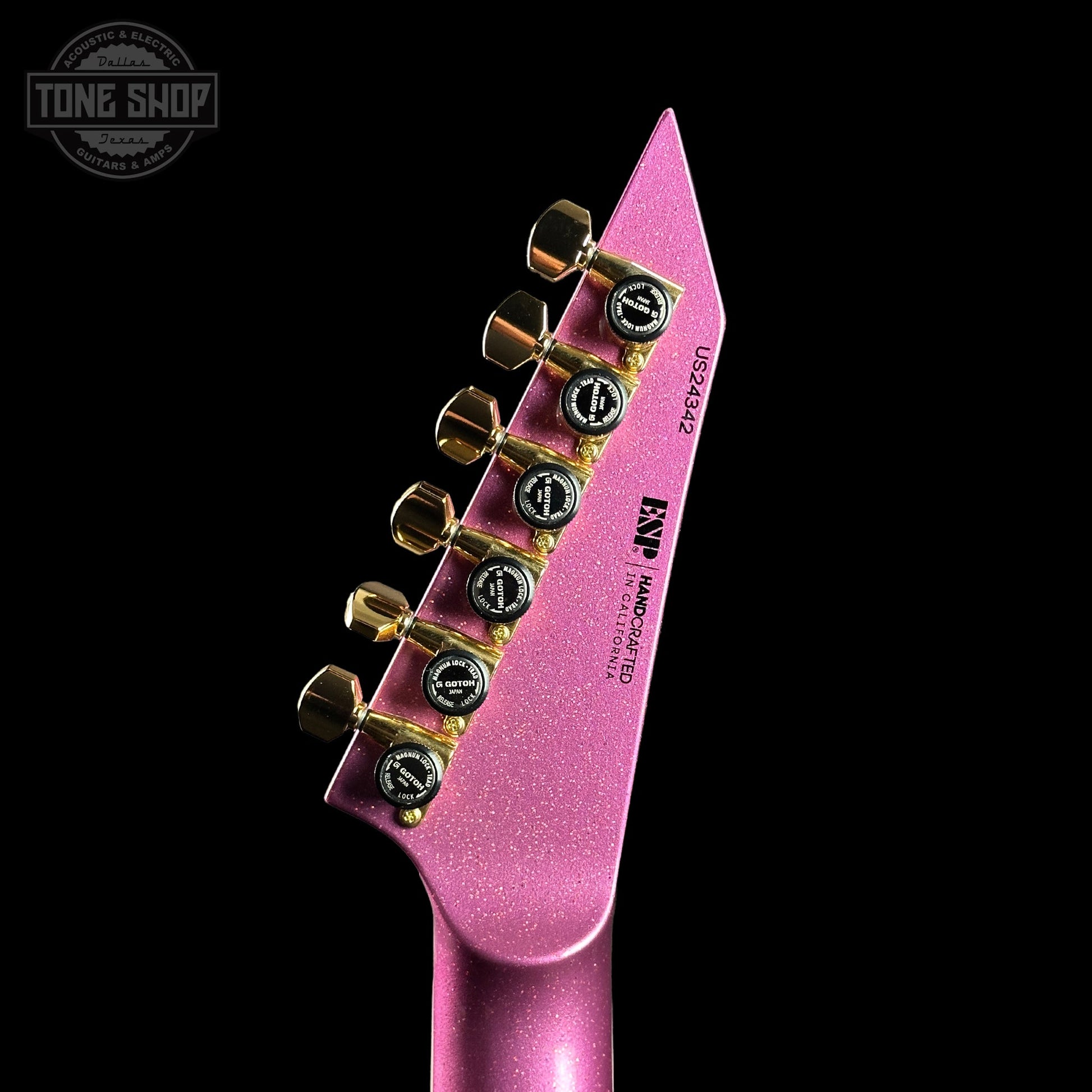 ESP USA M-II NTB Floyd Rose Gold Hardware Disco Pink Sparkle SD2 w/case