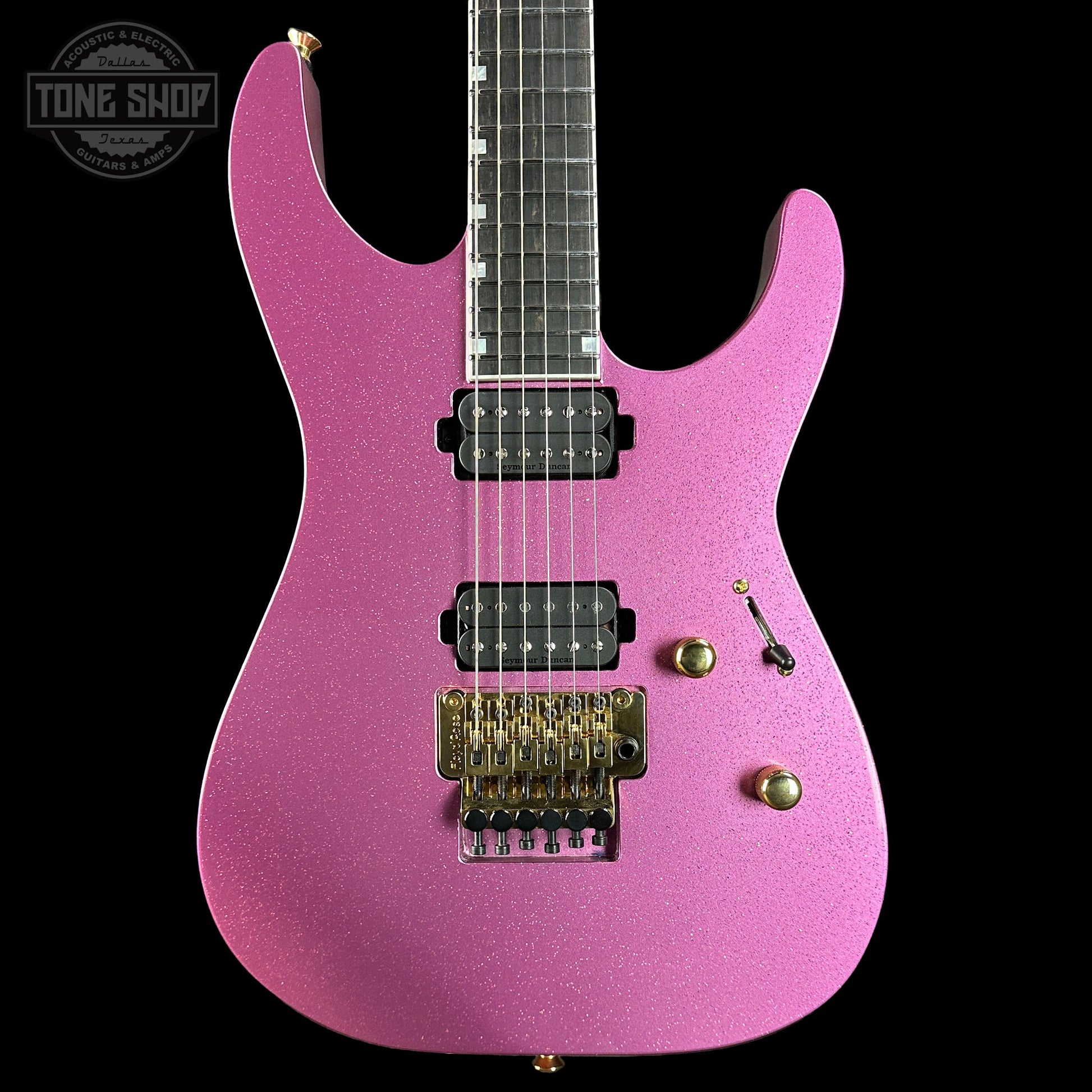 ESP USA M-II NTB Floyd Rose Gold Hardware Disco Pink Sparkle SD2 w/case