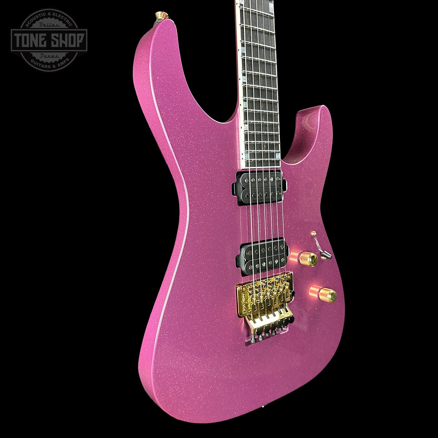 ESP USA M-II NTB Floyd Rose Gold Hardware Disco Pink Sparkle SD2 w/case