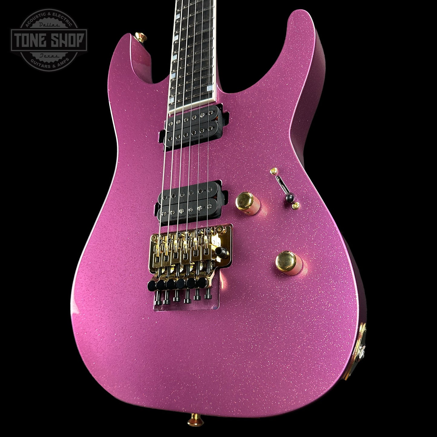 ESP USA M-II NTB Floyd Rose Gold Hardware Disco Pink Sparkle SD2 w/case