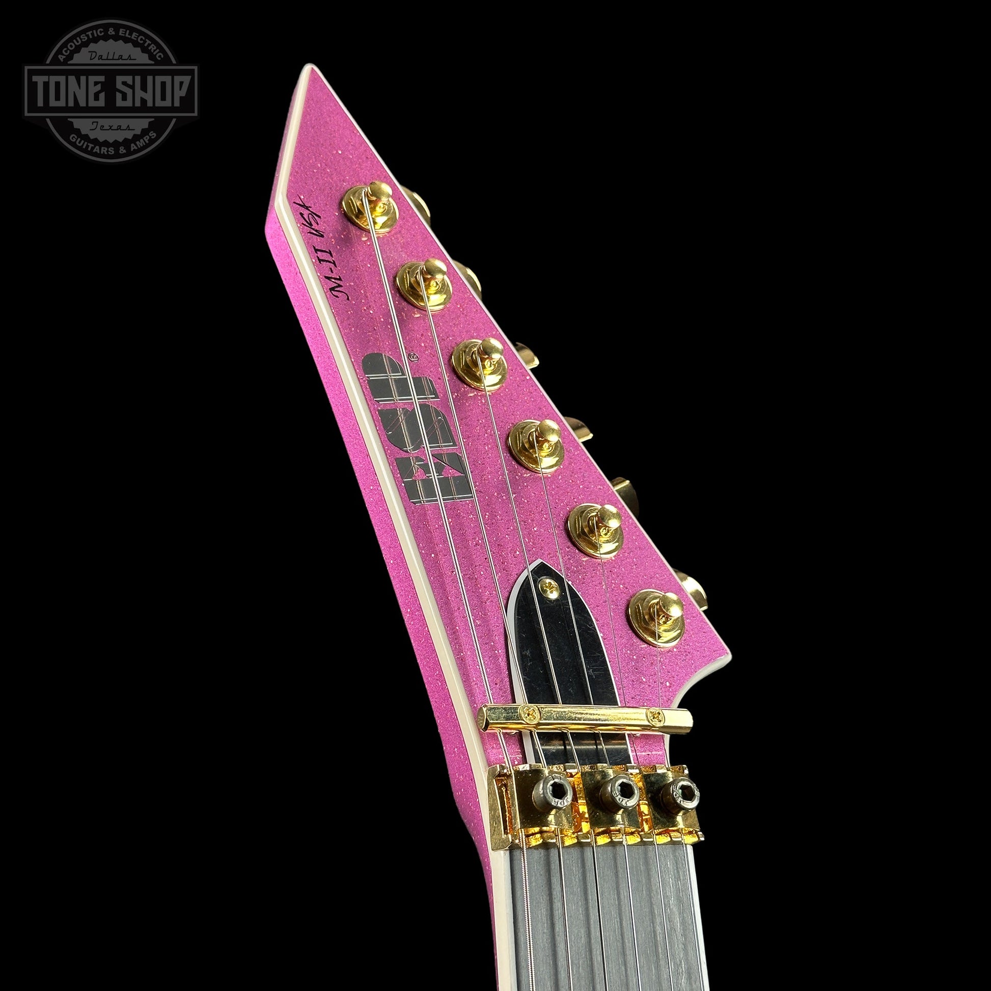 ESP USA M-II NTB Floyd Rose Gold Hardware Disco Pink Sparkle SD2 w/case