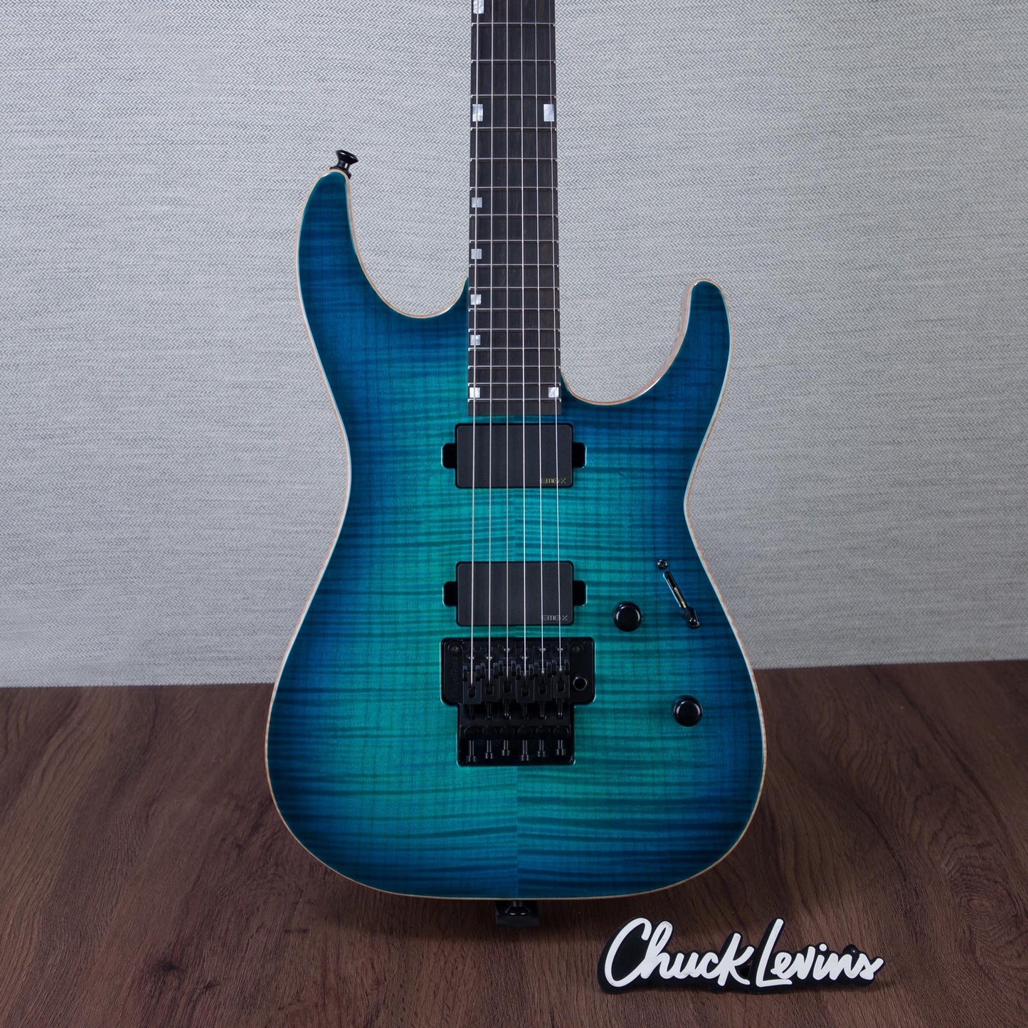 ESP USA M-II DX FR Electric Guitar - Aqua Marine Sunburst - #US26086