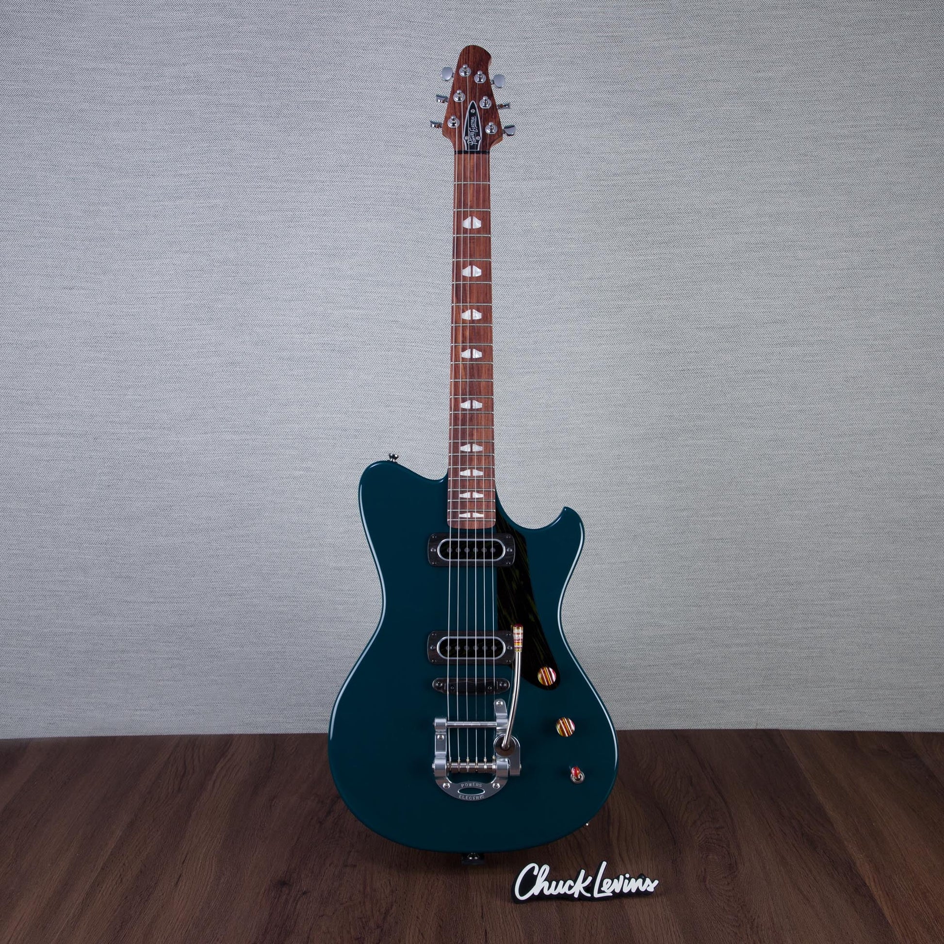 Powers Electric A-Type Electric Guitar - Fjord Green - #B253