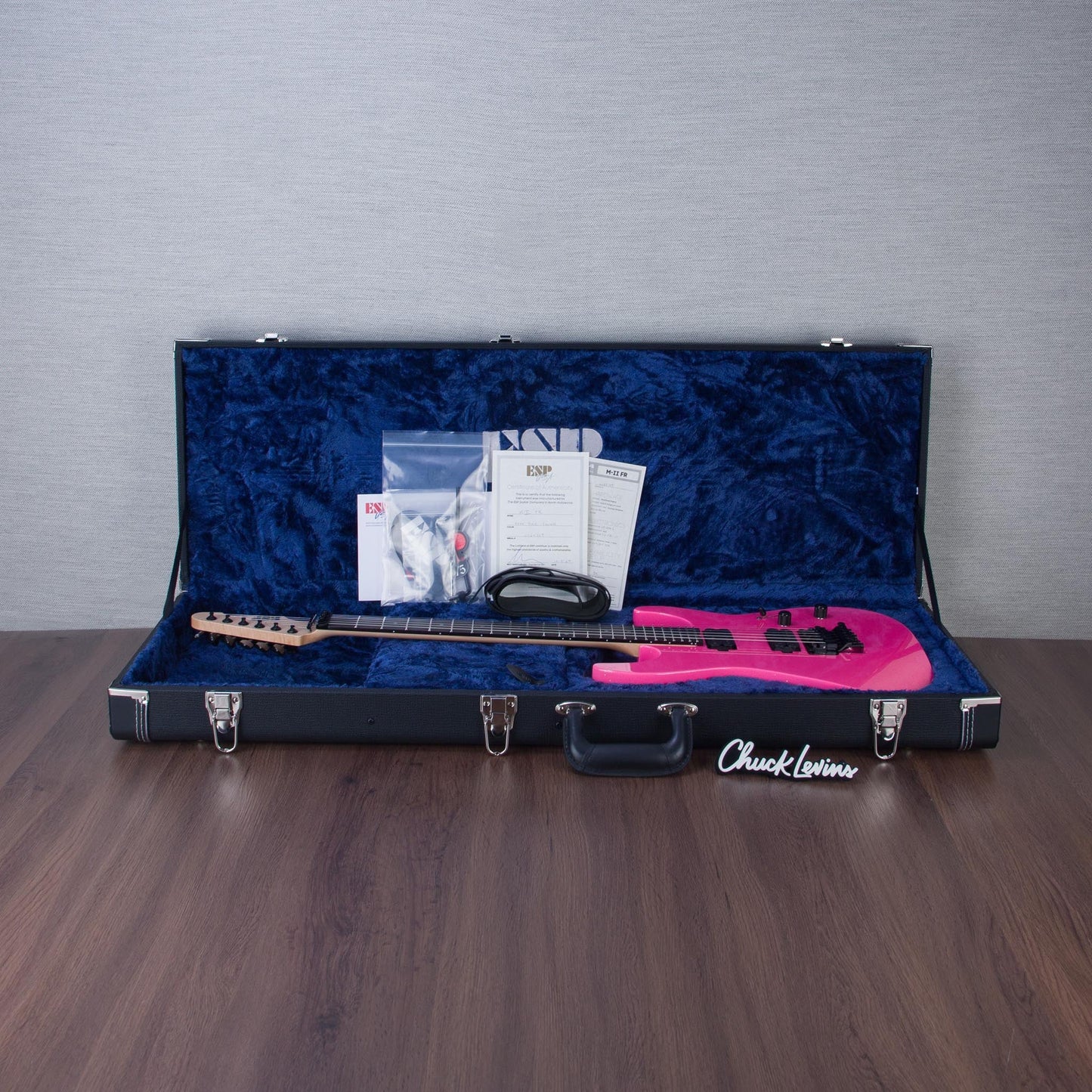 ESP USA M-II FR Electric Guitar - Neon Pink Sparkle - #US24769