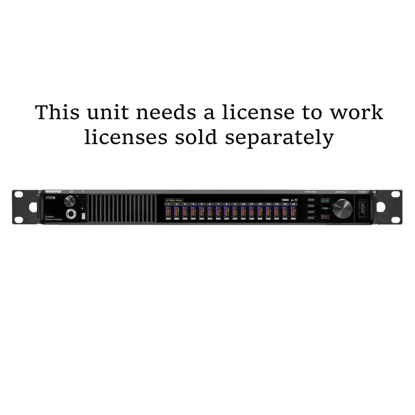Shure ANX4 Scalable Wireless Receiver for Axient Digital and ULX-D Systems