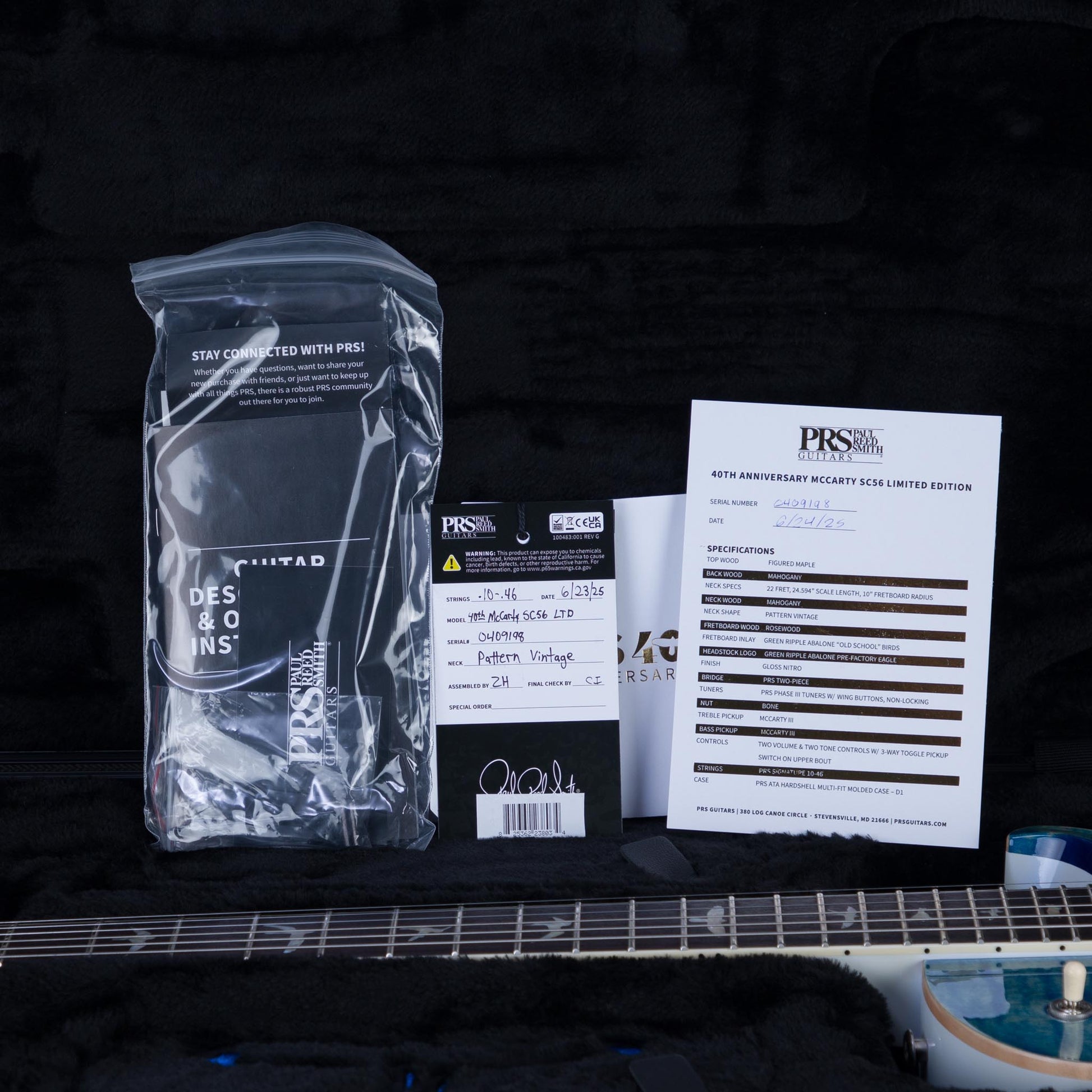 PRS Limited Edition 40th Anniversary McCarty SC56 Electric Guitar - Faded Blue Jean - #250409198