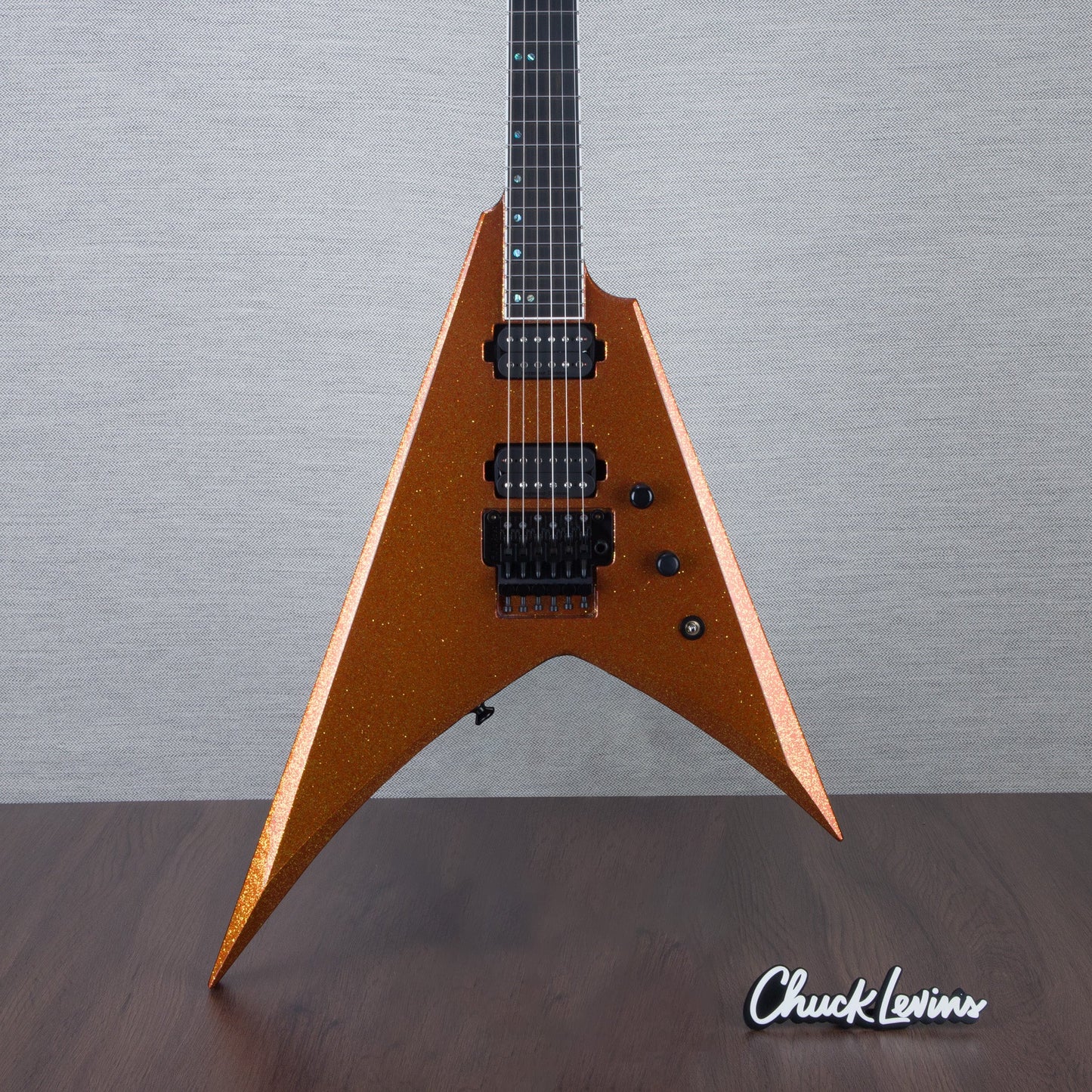 ESP USA V-II FR Electric Guitar - Rustic Copper Sparkle - #US24455 - Mint, Open Box