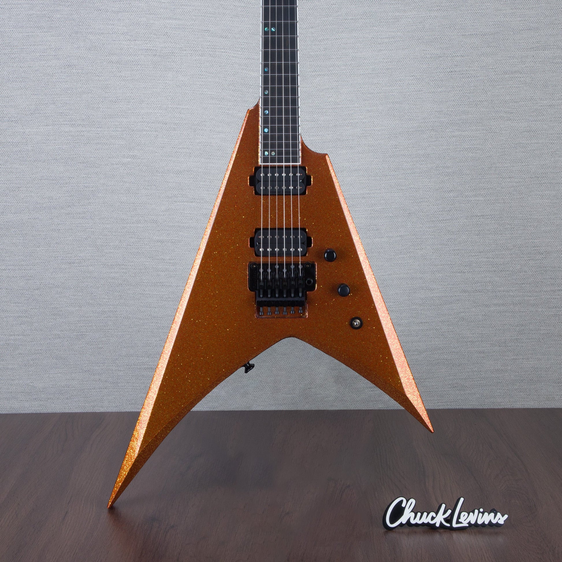 ESP USA V-II FR Electric Guitar - Rustic Copper Sparkle - #US24455 - Mint, Open Box