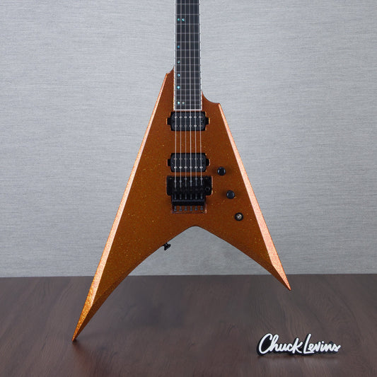 ESP USA V-II FR Electric Guitar - Rustic Copper Sparkle - #US24455 - Mint, Open Box