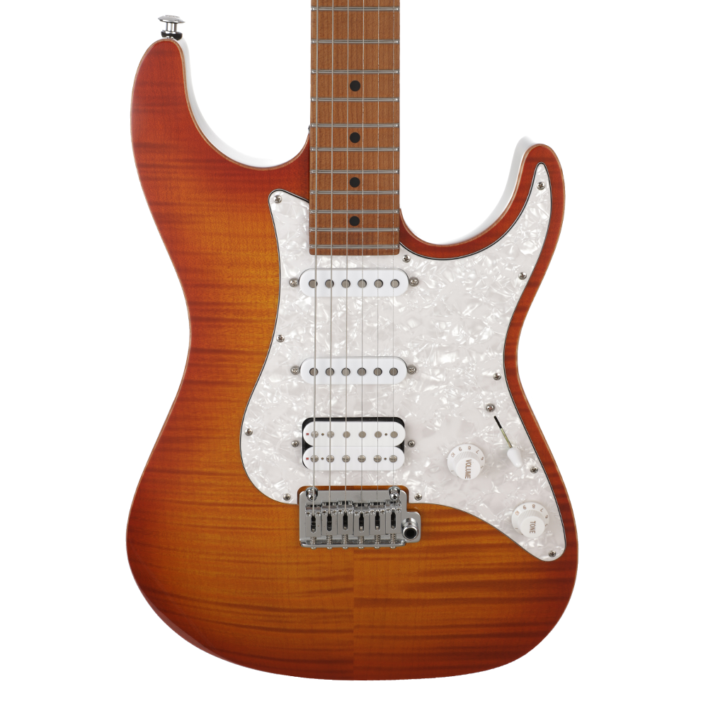 Suhr Standard Plus, Roasted Maple Fingerboard - Trans Honey Amber Burst