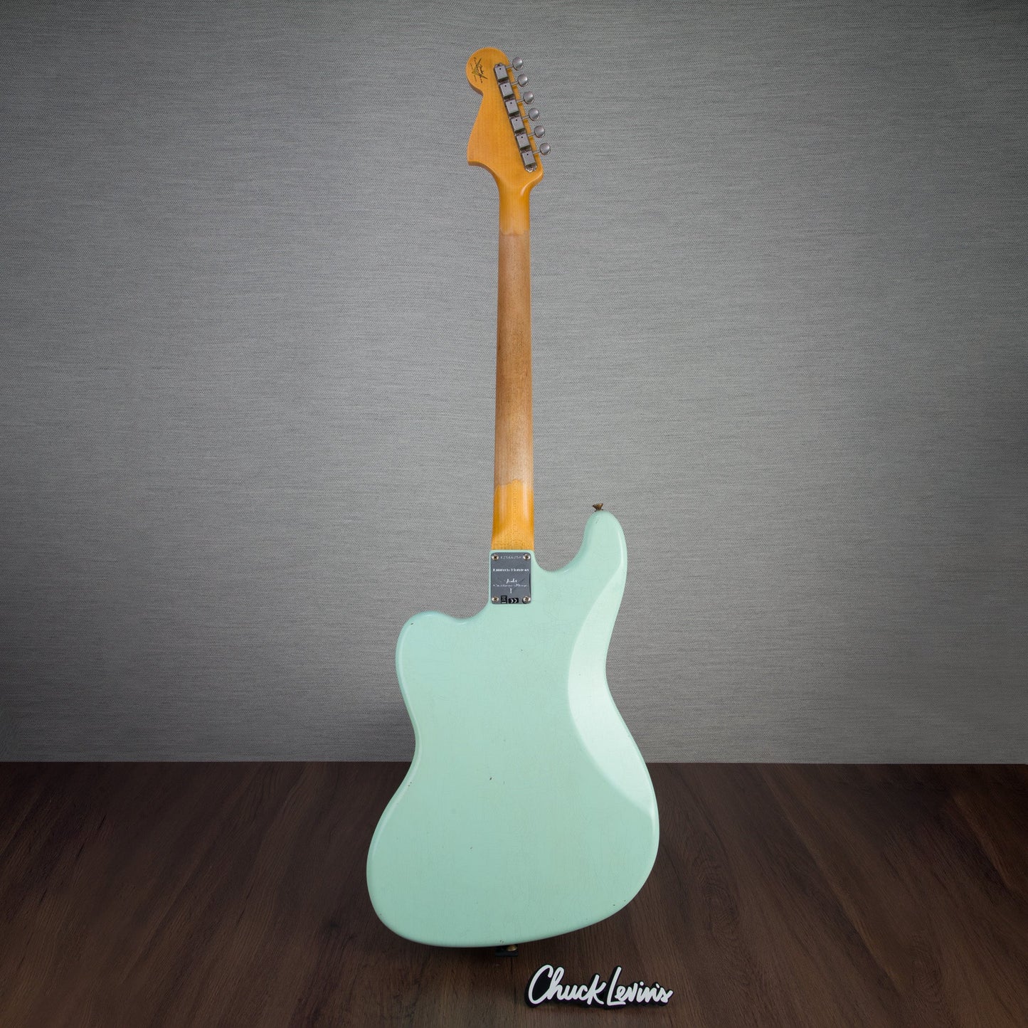 Fender Custom Shop Limited Edition Bass VI Journeyman Relic - Faded Aged Surf Green