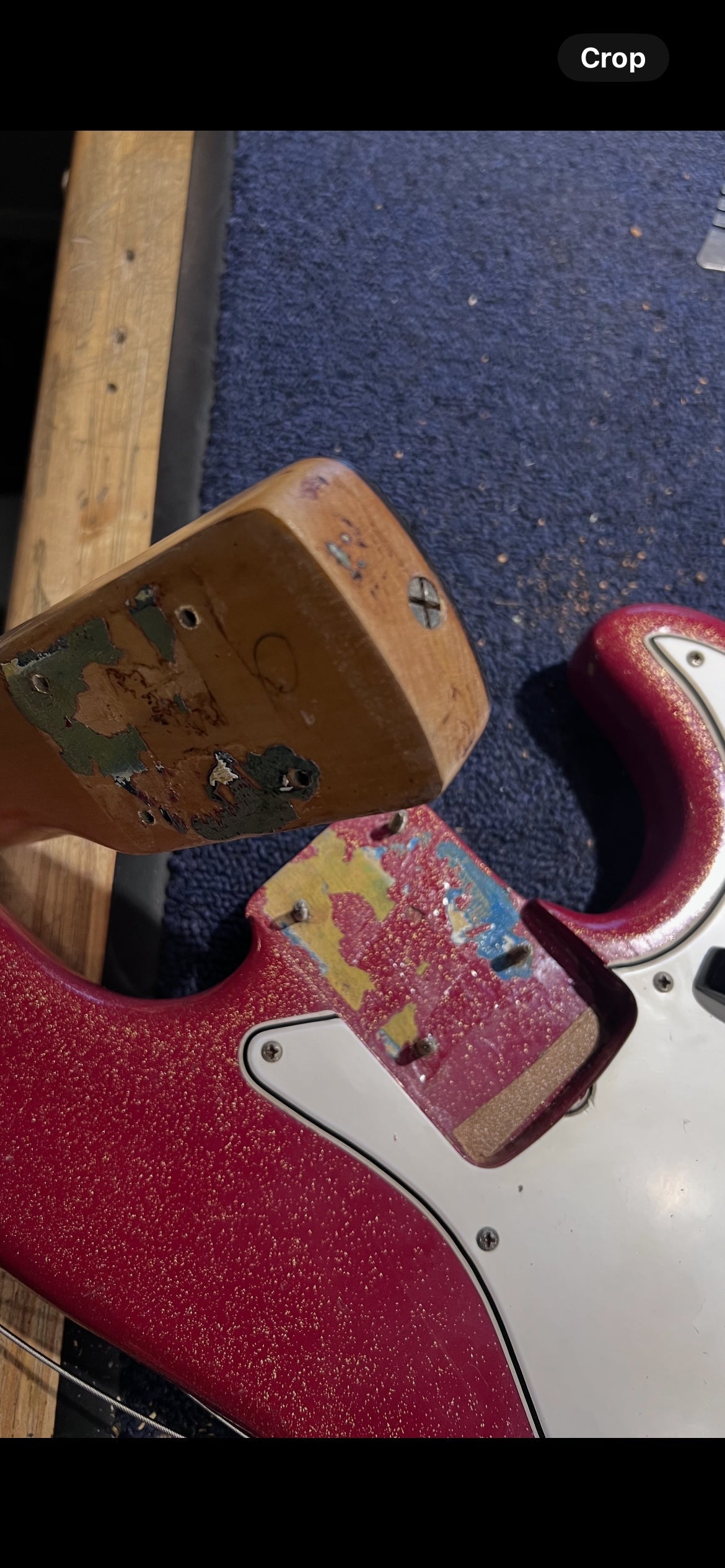 Fender Jazz Bass Red Sparkle Refin 1964