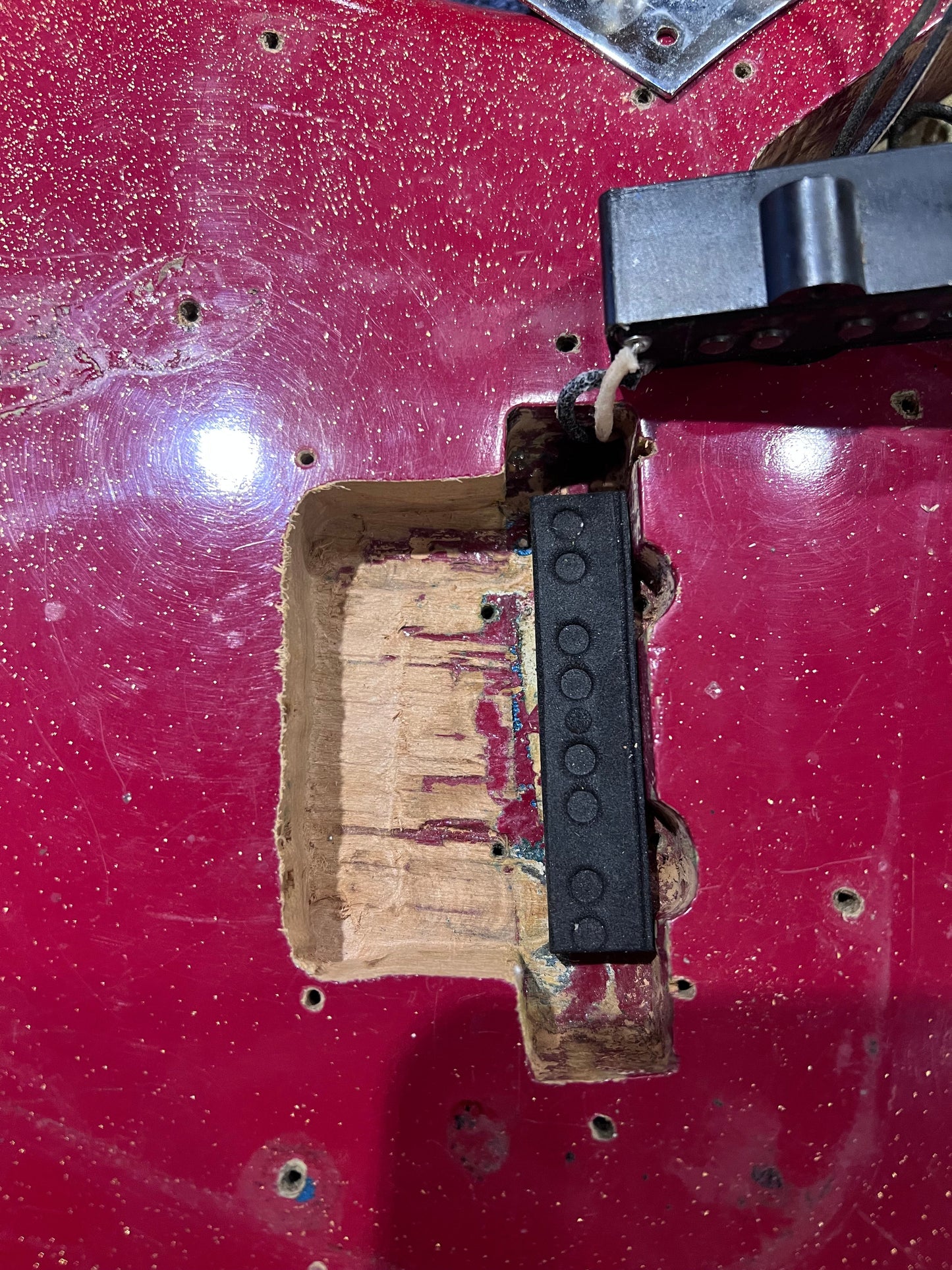 Fender Jazz Bass Red Sparkle Refin 1964