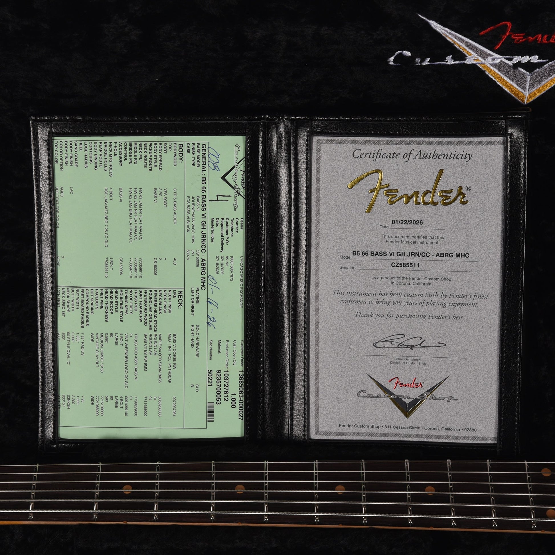 Fender Custom Shop 1966 Bass VI Journeyman Relic Aged British Racing Green
