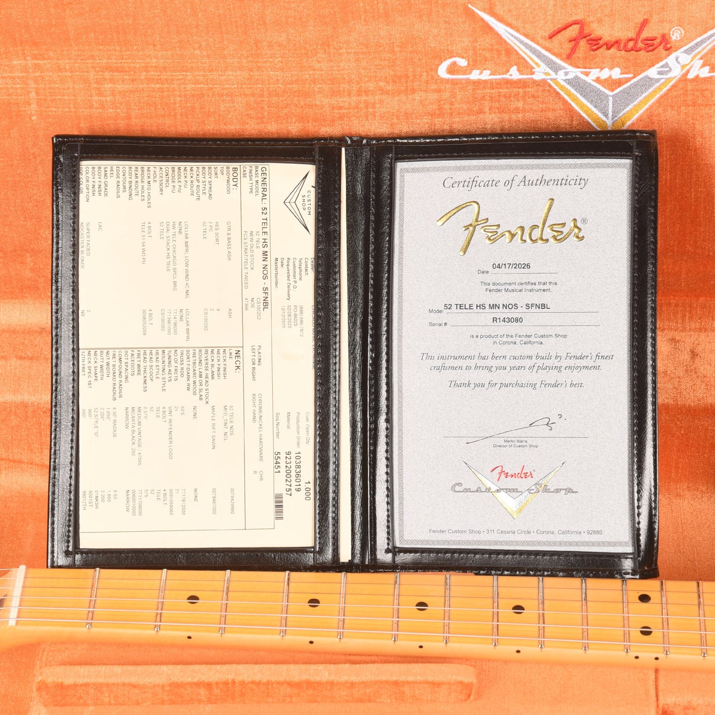 Fender Custom Shop 1952 Telecaster HS "Chicago Special" NOS Super Faded Nocaster Blonde