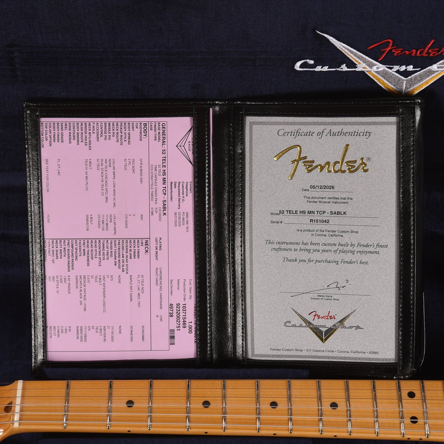Fender Custom Shop 1952 Telecaster HS "Chicago Special" Time Capsule Super Aged Black