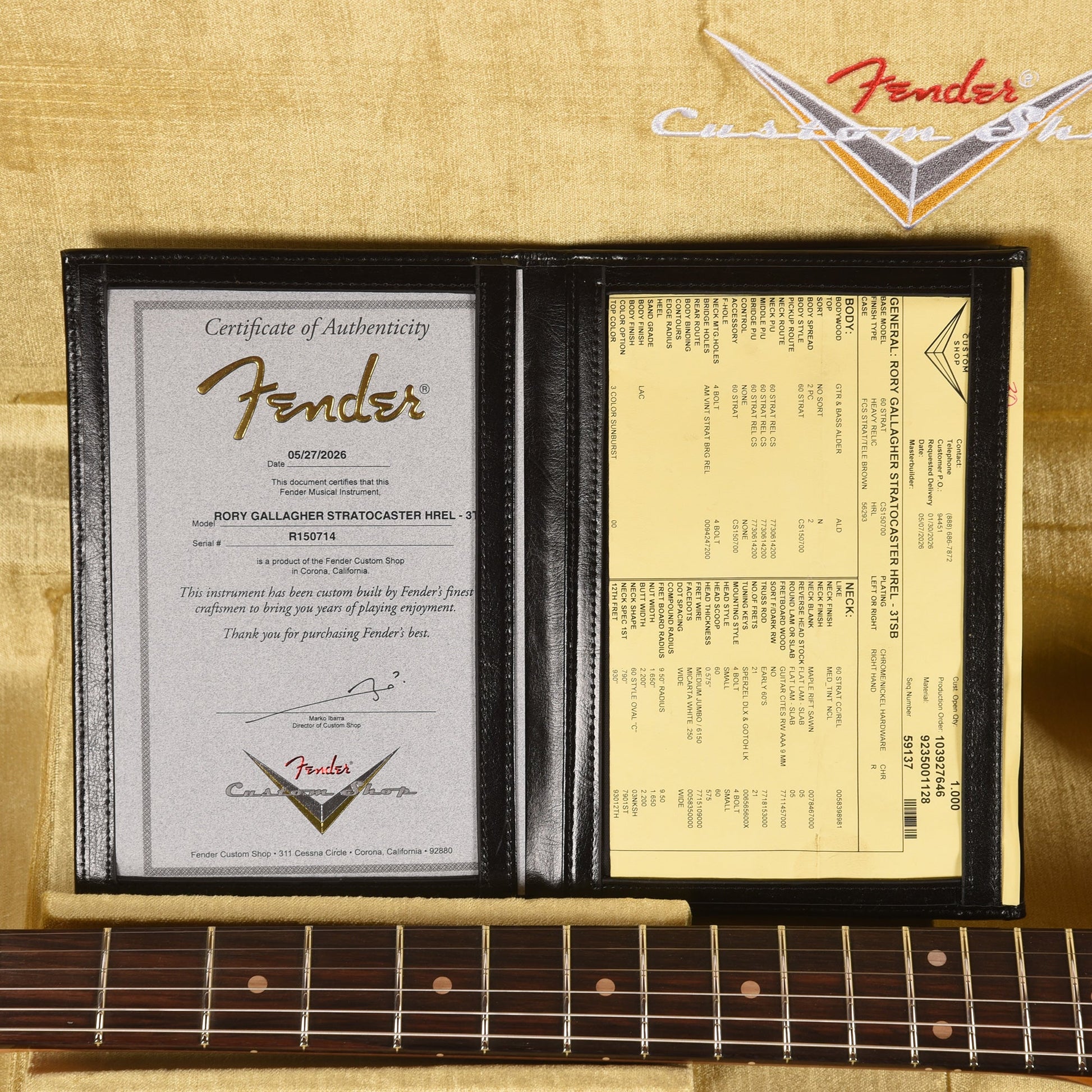 Fender Custom Shop Artist Rory Gallagher Signature Stratocaster Relic 3-Color Sunburst