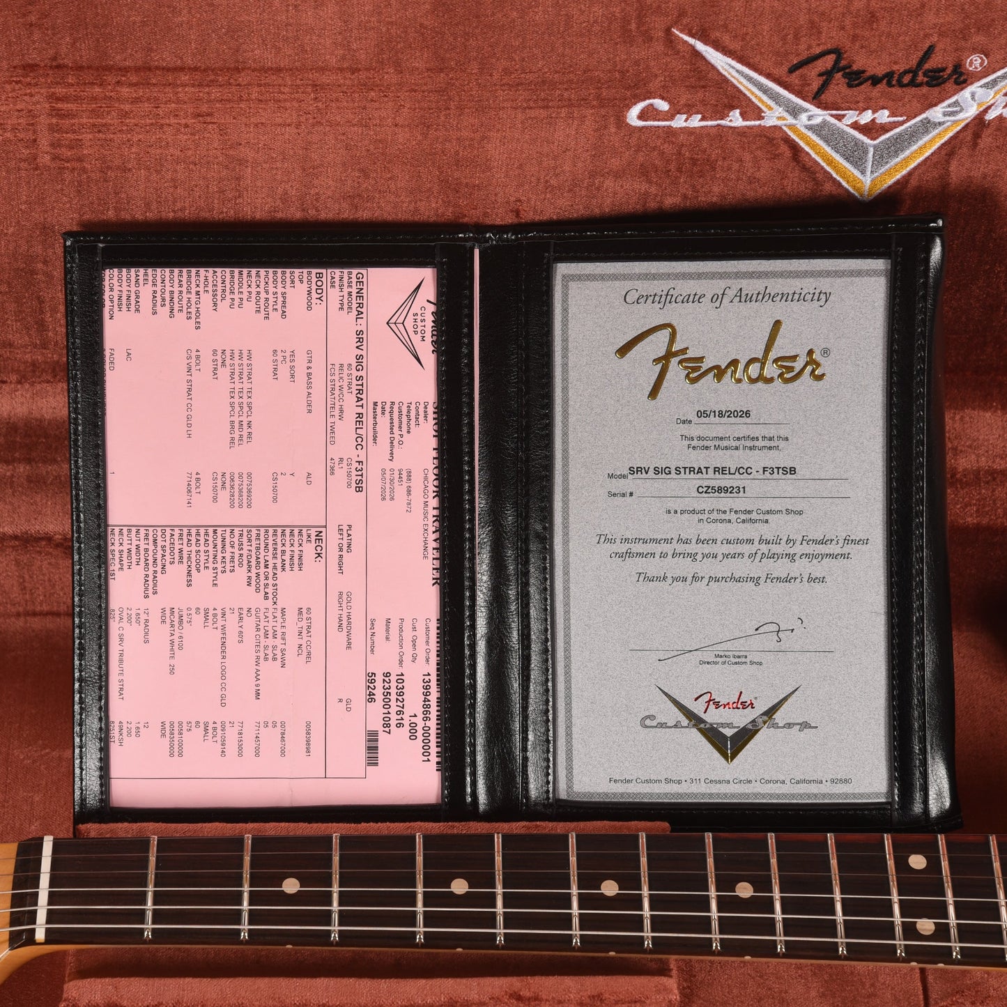 Fender Custom Shop Artist Stevie Ray Vaughan Signature Stratocaster Relic Faded 3-Color Sunburst