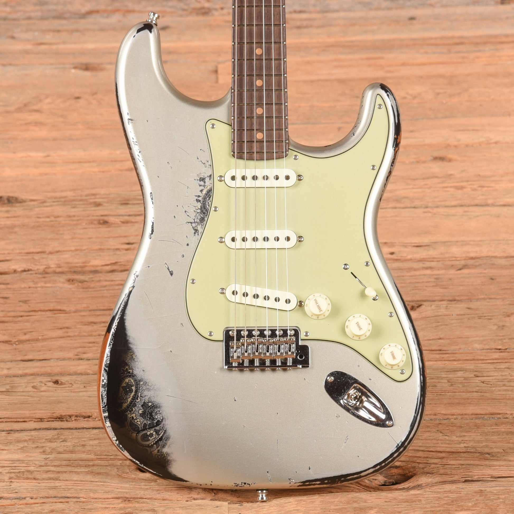 Fender Custom Shop GT11 Stratocaster Heavy Relic Inca Silver over Black Paisley 2025