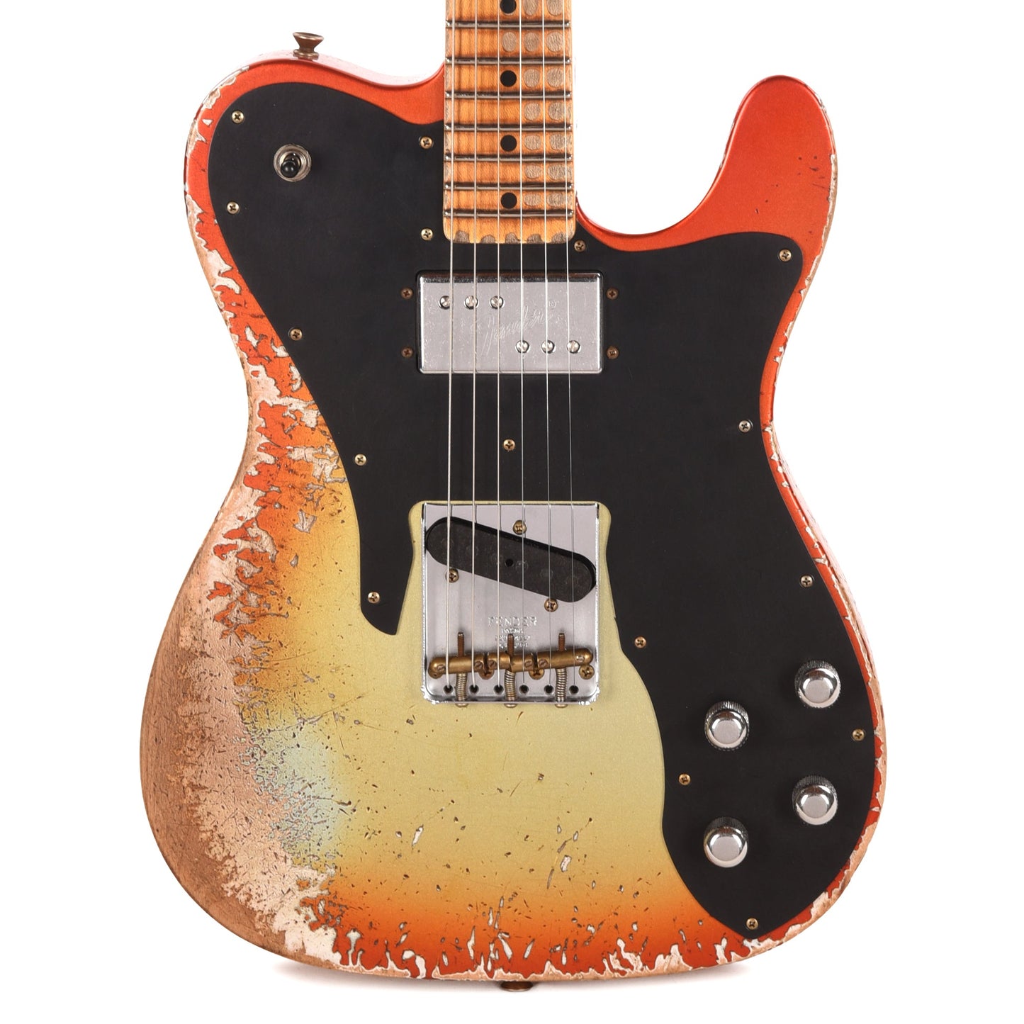 Fender Custom Shop LTD Telecaster Custom Super Heavy Relic Aged Firemist Silver w/Aged Candy Tangerine Burst Twilight Sky