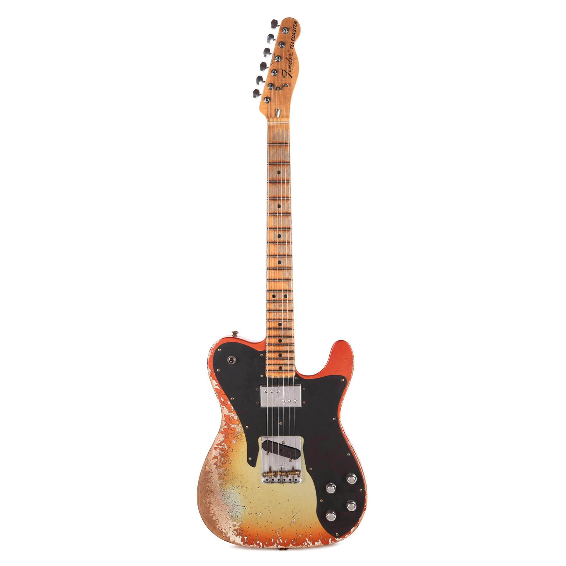 Fender Custom Shop LTD Telecaster Custom Super Heavy Relic Aged Firemist Silver w/Aged Candy Tangerine Burst Twilight Sky