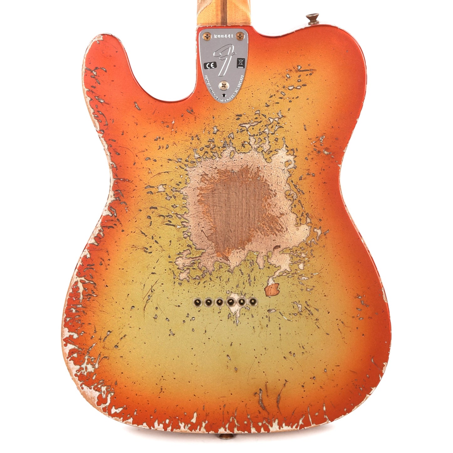 Fender Custom Shop LTD Telecaster Custom Super Heavy Relic Aged Firemist Silver w/Aged Candy Tangerine Burst Twilight Sky