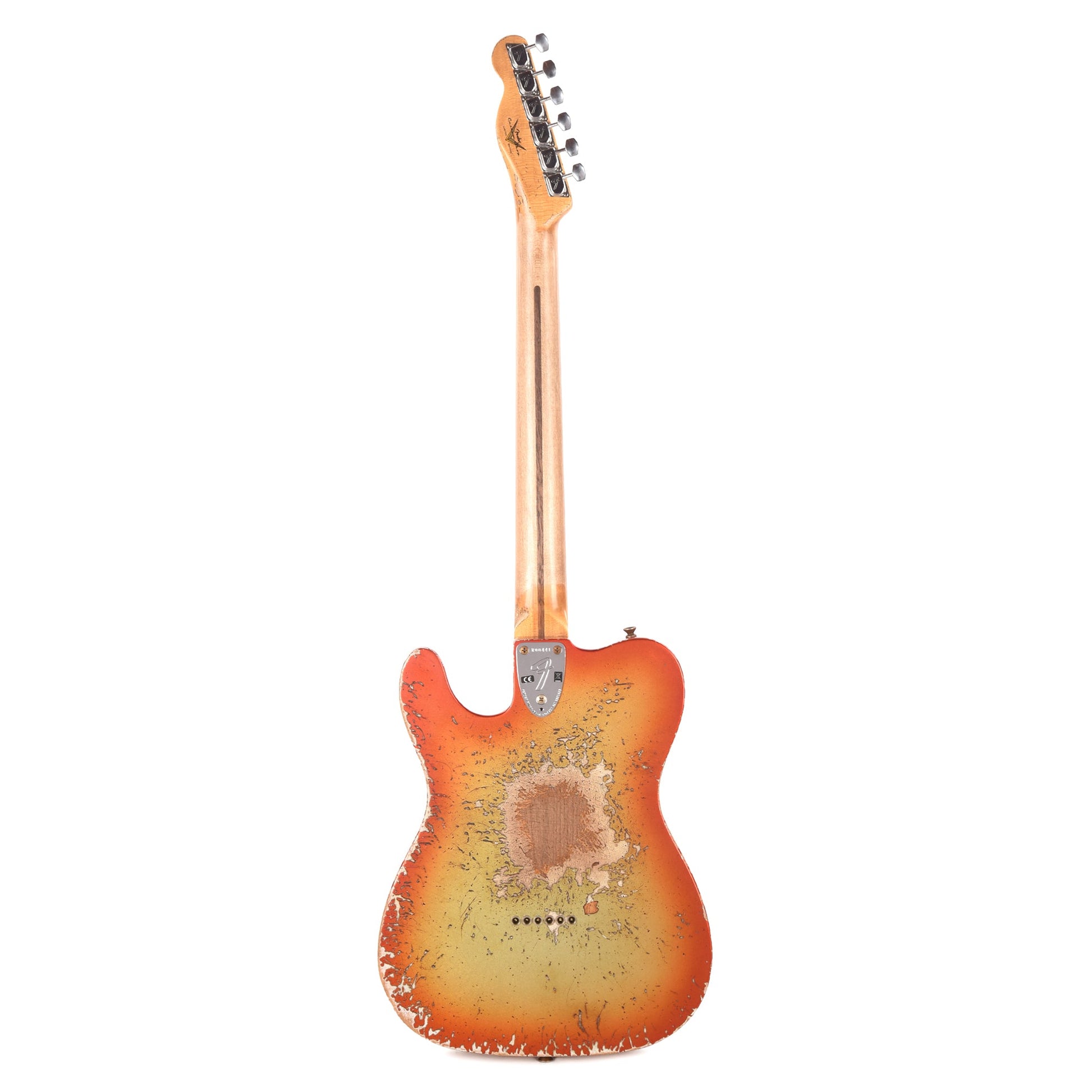 Fender Custom Shop LTD Telecaster Custom Super Heavy Relic Aged Firemist Silver w/Aged Candy Tangerine Burst Twilight Sky