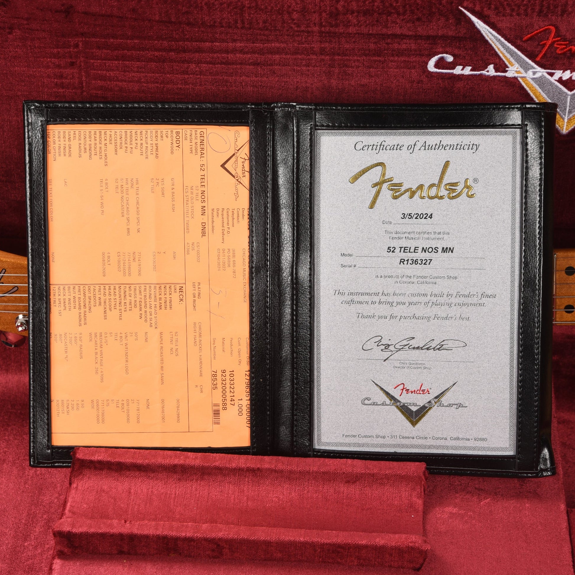Fender Custom Shop 1952 Telecaster "Chicago Special" NOS Dirty Nocaster Blonde w/Roasted Neck