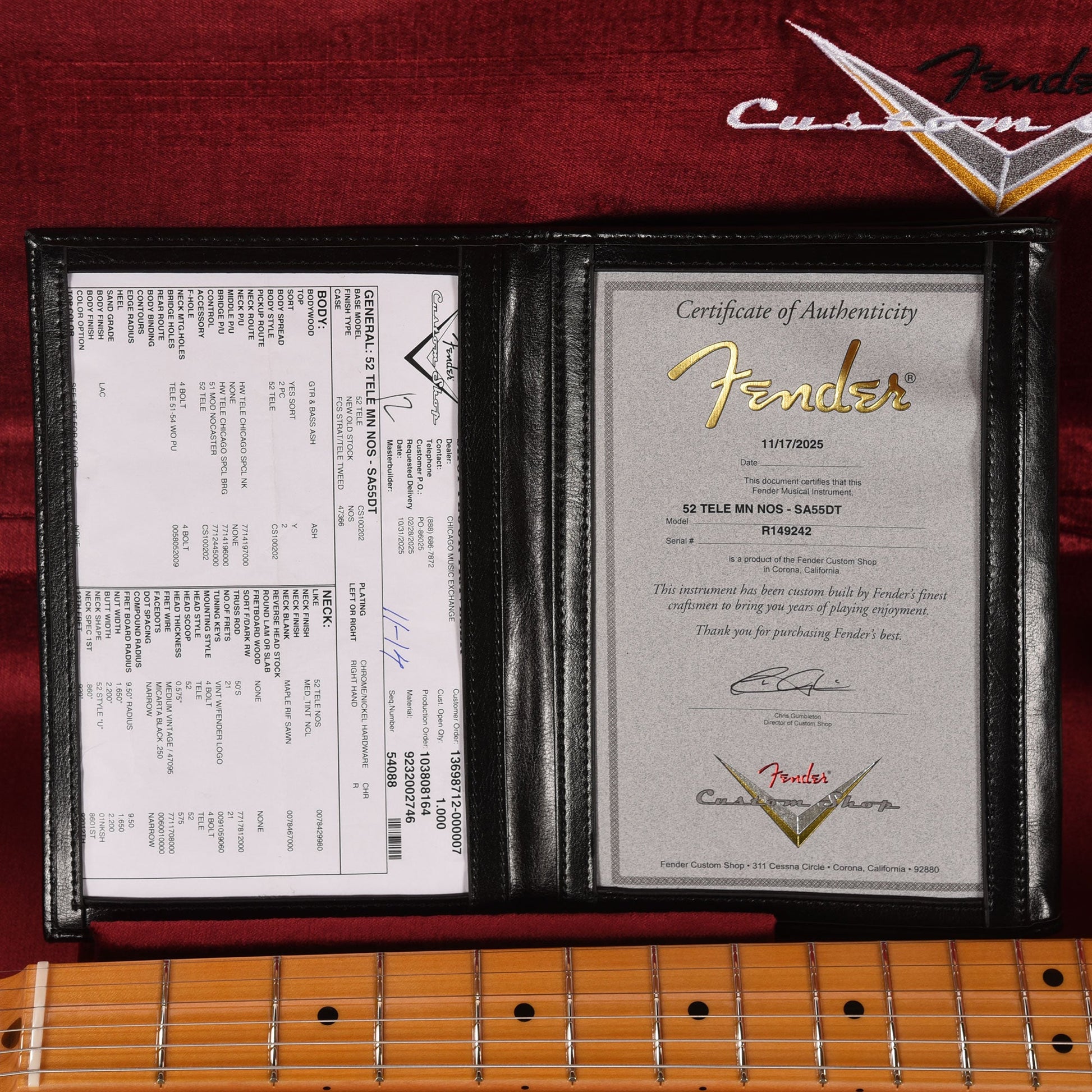 Fender Custom Shop 1952 Telecaster "Chicago Special" NOS Super Aged '55 Desert Tan