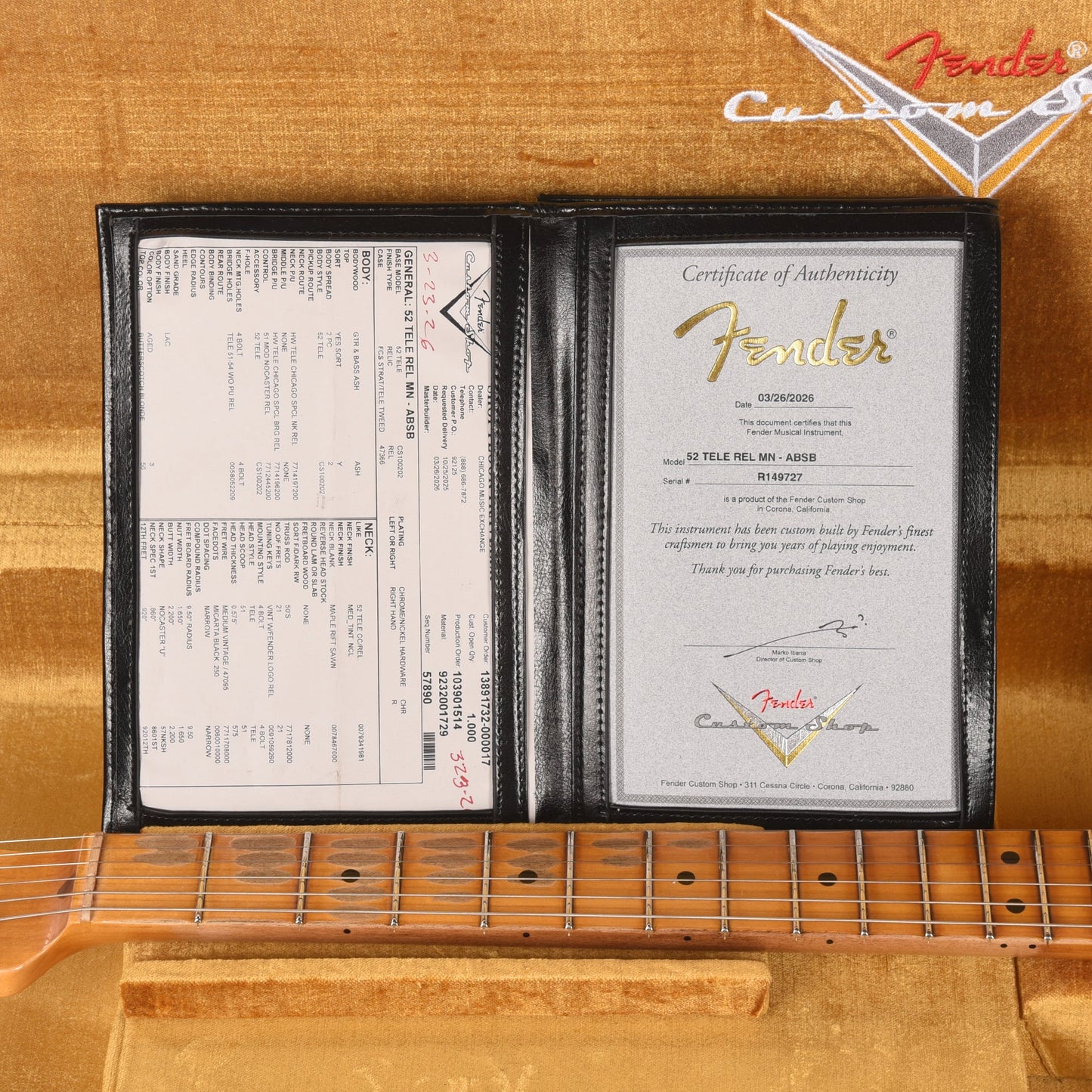 Fender Custom Shop 1952 Telecaster "Chicago Special" Relic Aged Butterscotch Blonde