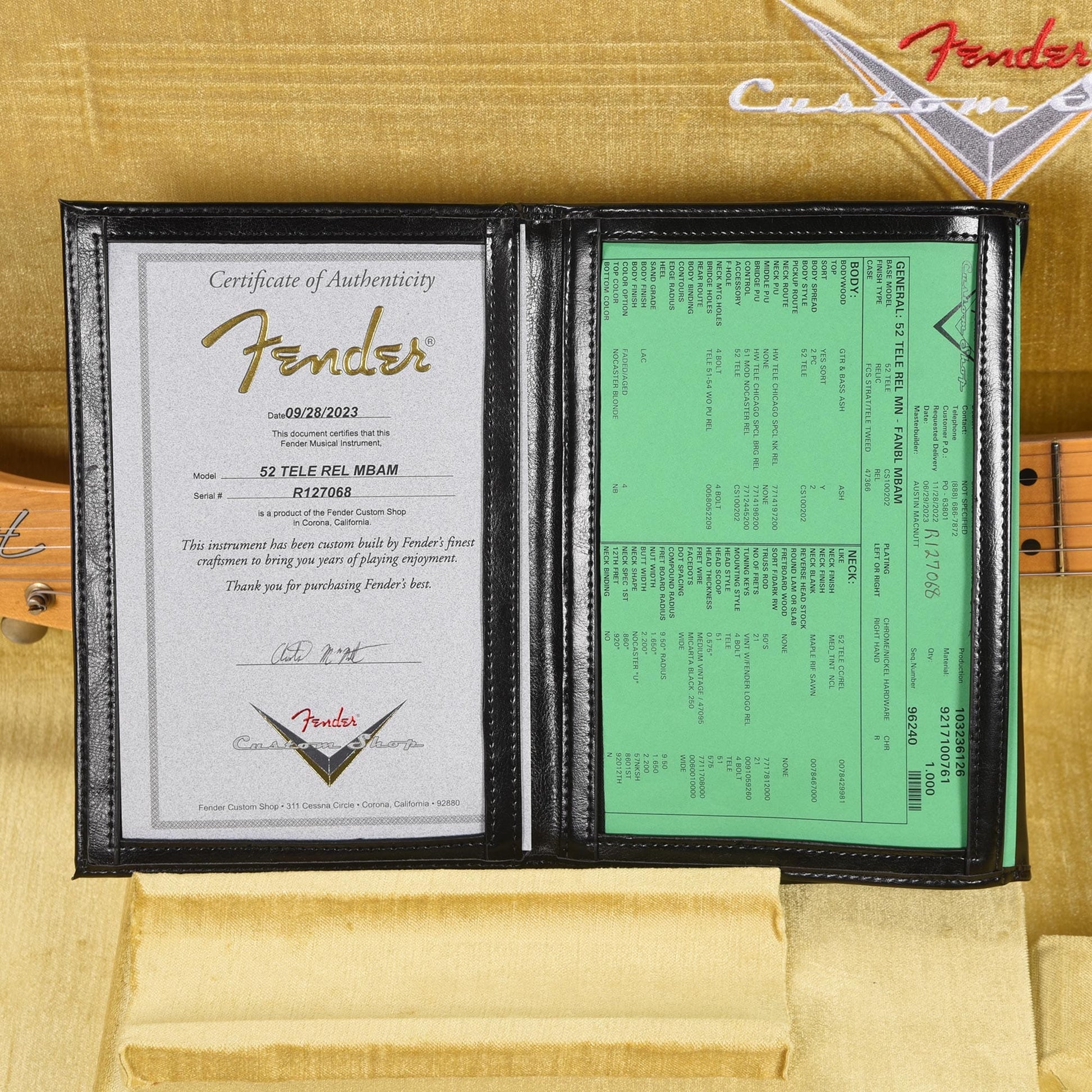 Fender Custom Shop 1952 Telecaster "Chicago Special" Relic Faded/Aged Nocaster Blonde Master Built by Austin MacNutt