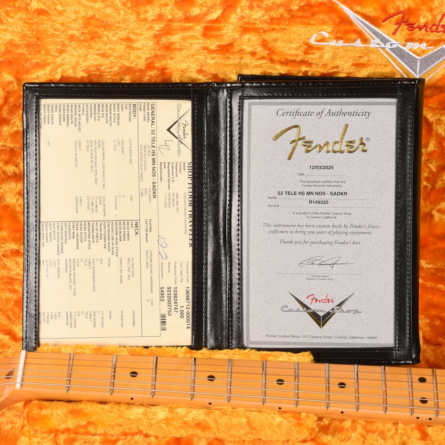 Fender Custom Shop 1952 Telecaster HS "Chicago Special" NOS Super Aged Dakota Red
