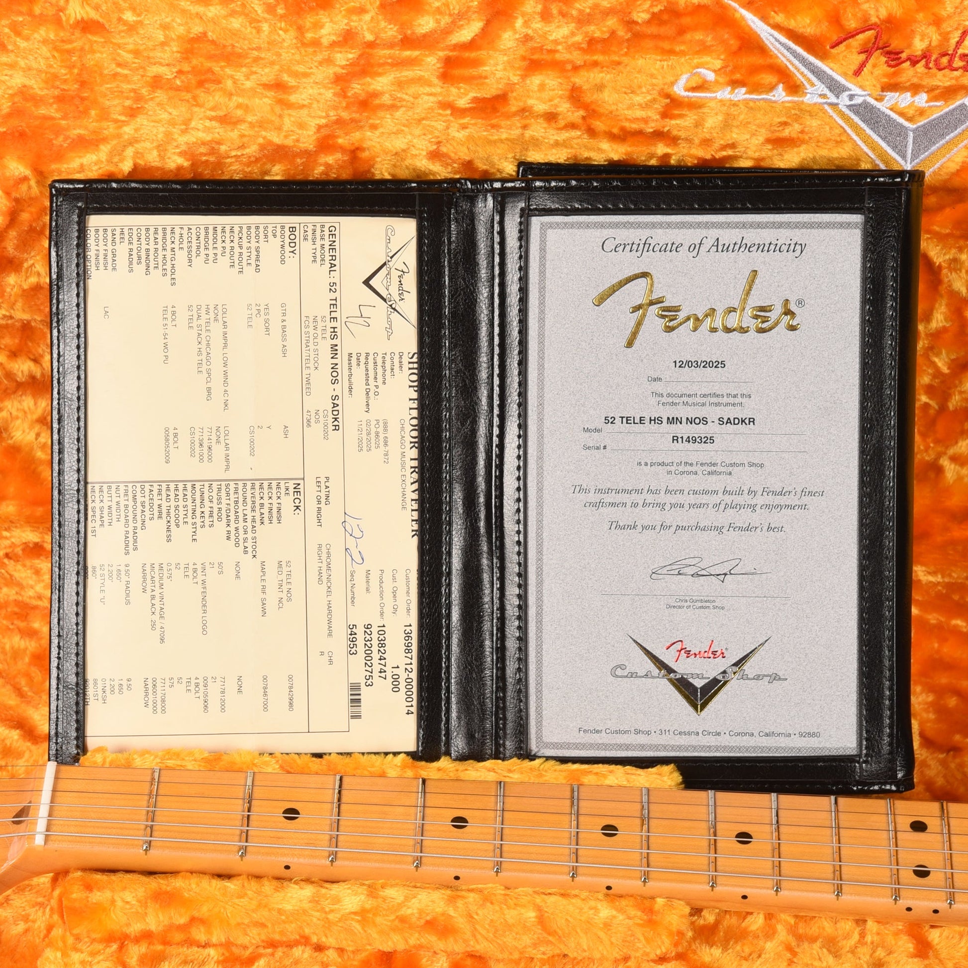 Fender Custom Shop 1952 Telecaster HS "Chicago Special" NOS Super Aged Dakota Red