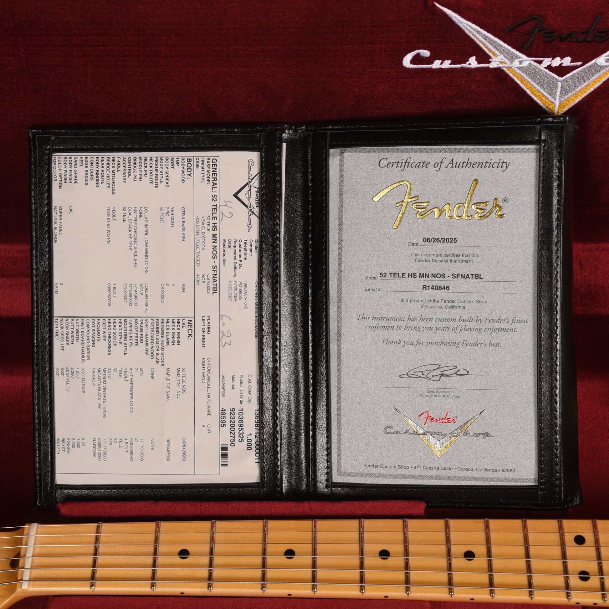 Fender Custom Shop 1952 Telecaster HS "Chicago Special" NOS Super Faded Natural Blonde
