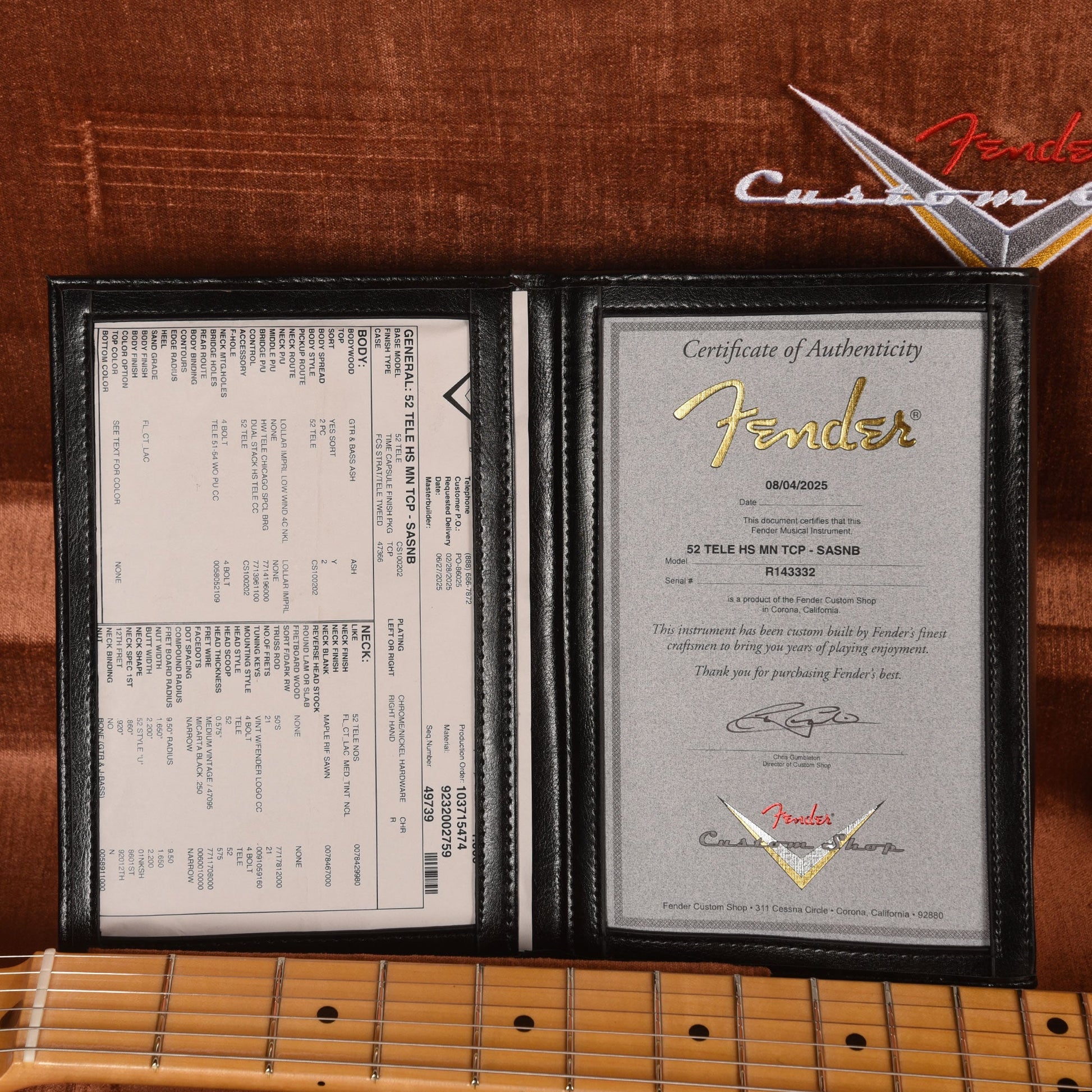 Fender Custom Shop 1952 Telecaster HS "Chicago Special" Time Capsule Super Aged Sonic Blue