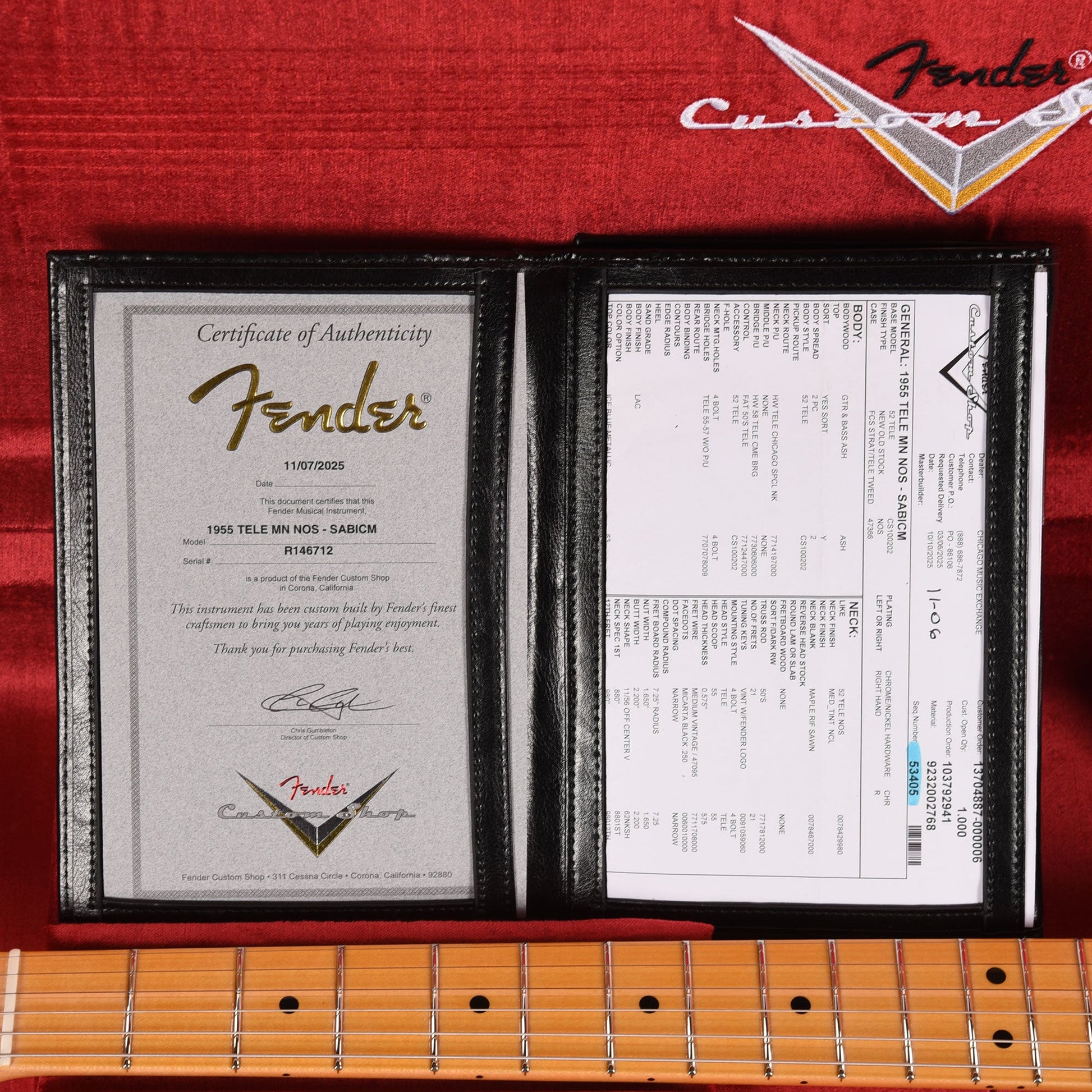Fender Custom Shop 1955 Telecaster "Chicago Special" NOS Super Aged Blue Ice Metallic