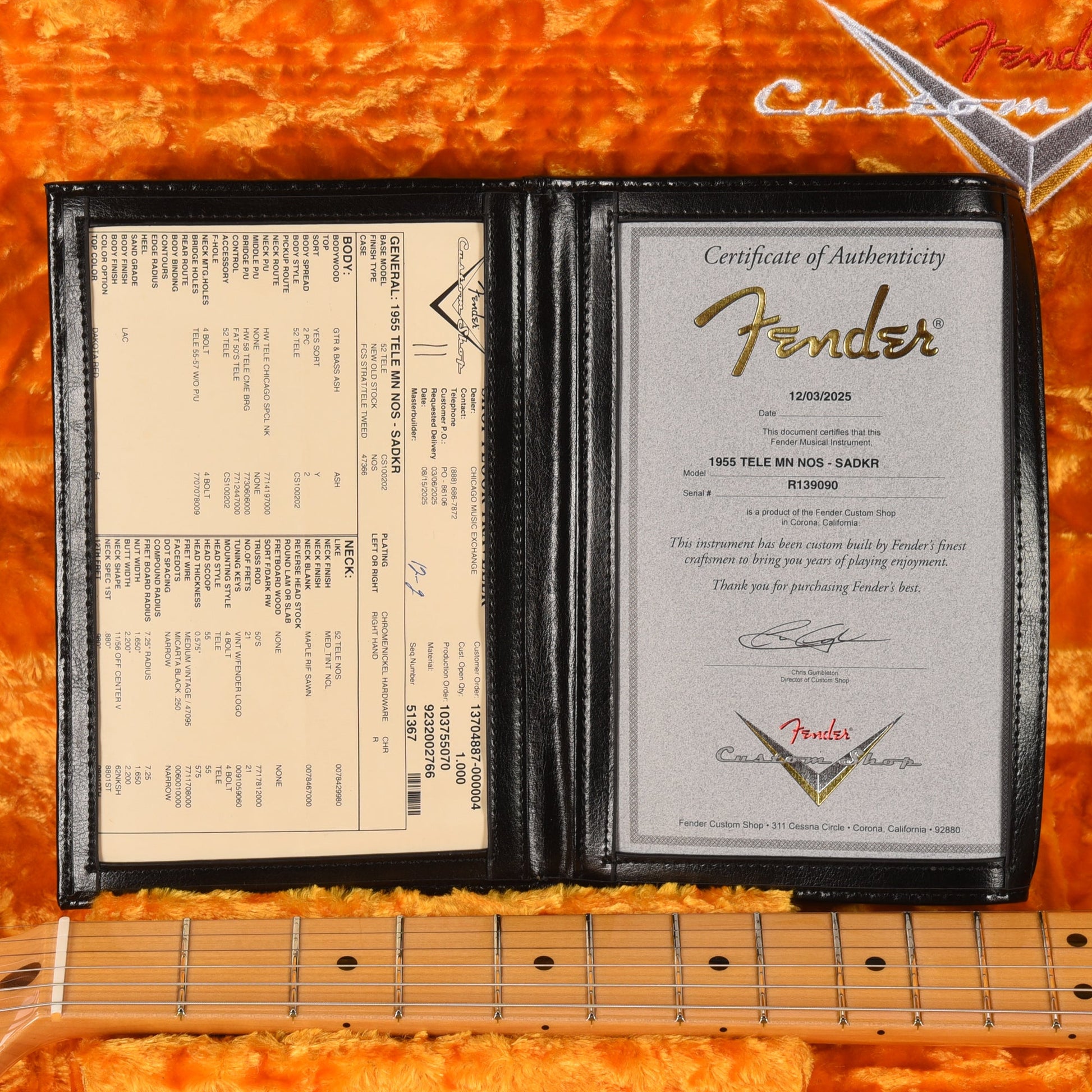 Fender Custom Shop 1955 Telecaster "Chicago Special" NOS Super Aged Dakota Red