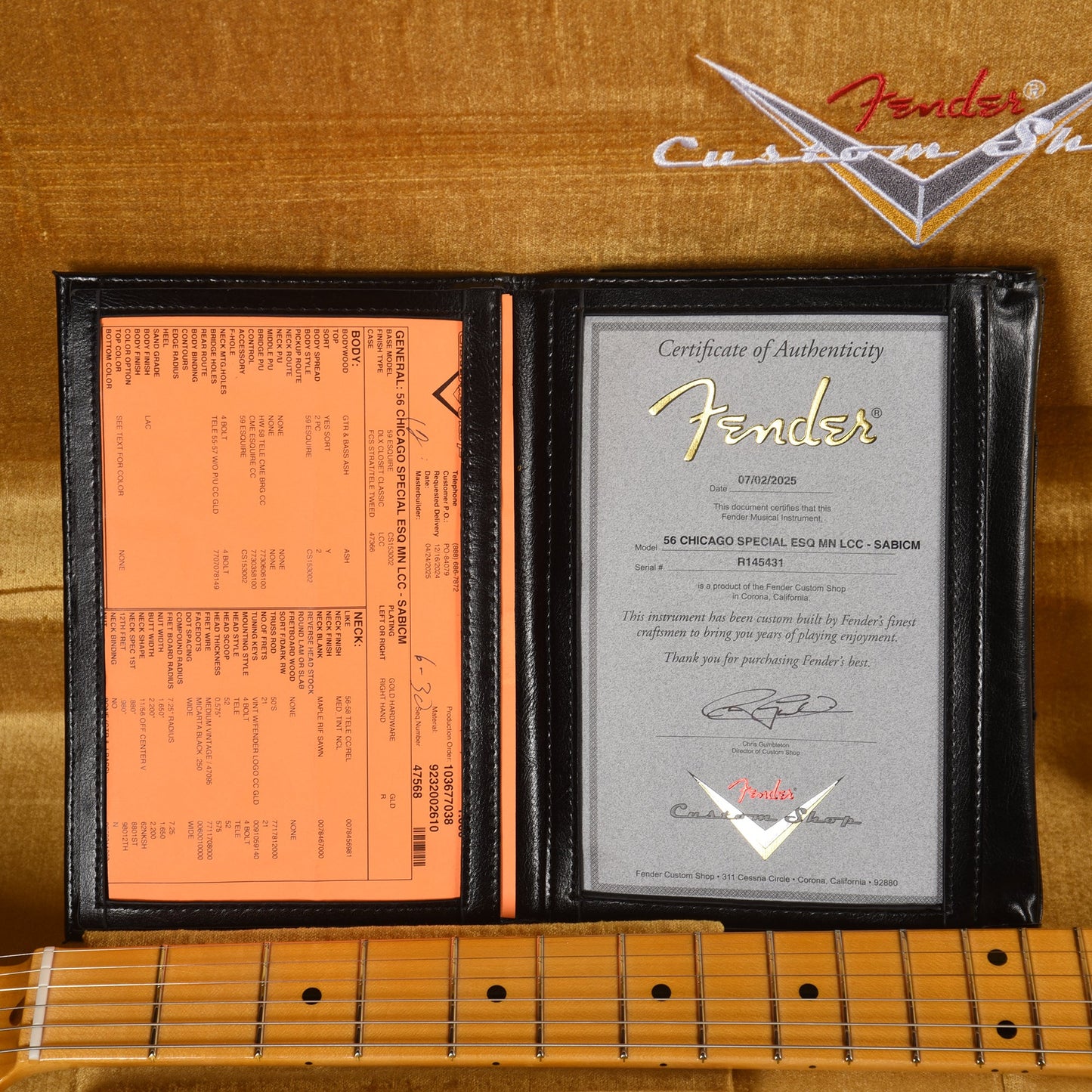 Fender Custom Shop 1956 Esquire "Chicago Special" Deluxe Closet Classic Super Aged Blue Ice Metallic